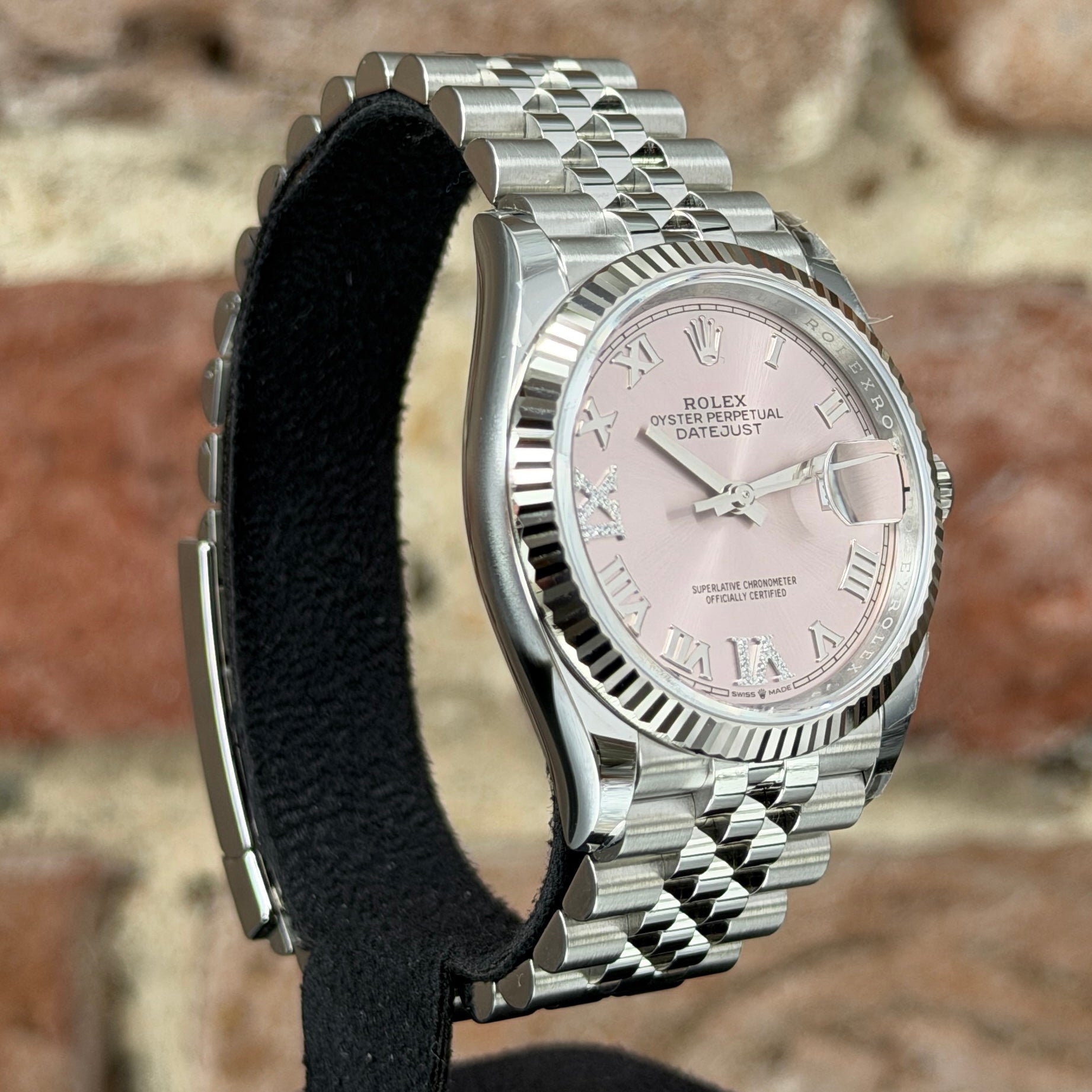 Rolex Datejust 36 - Rosanes Zifferblatt mit Diamanten 6/9, Modell 2025, Ref. 126234