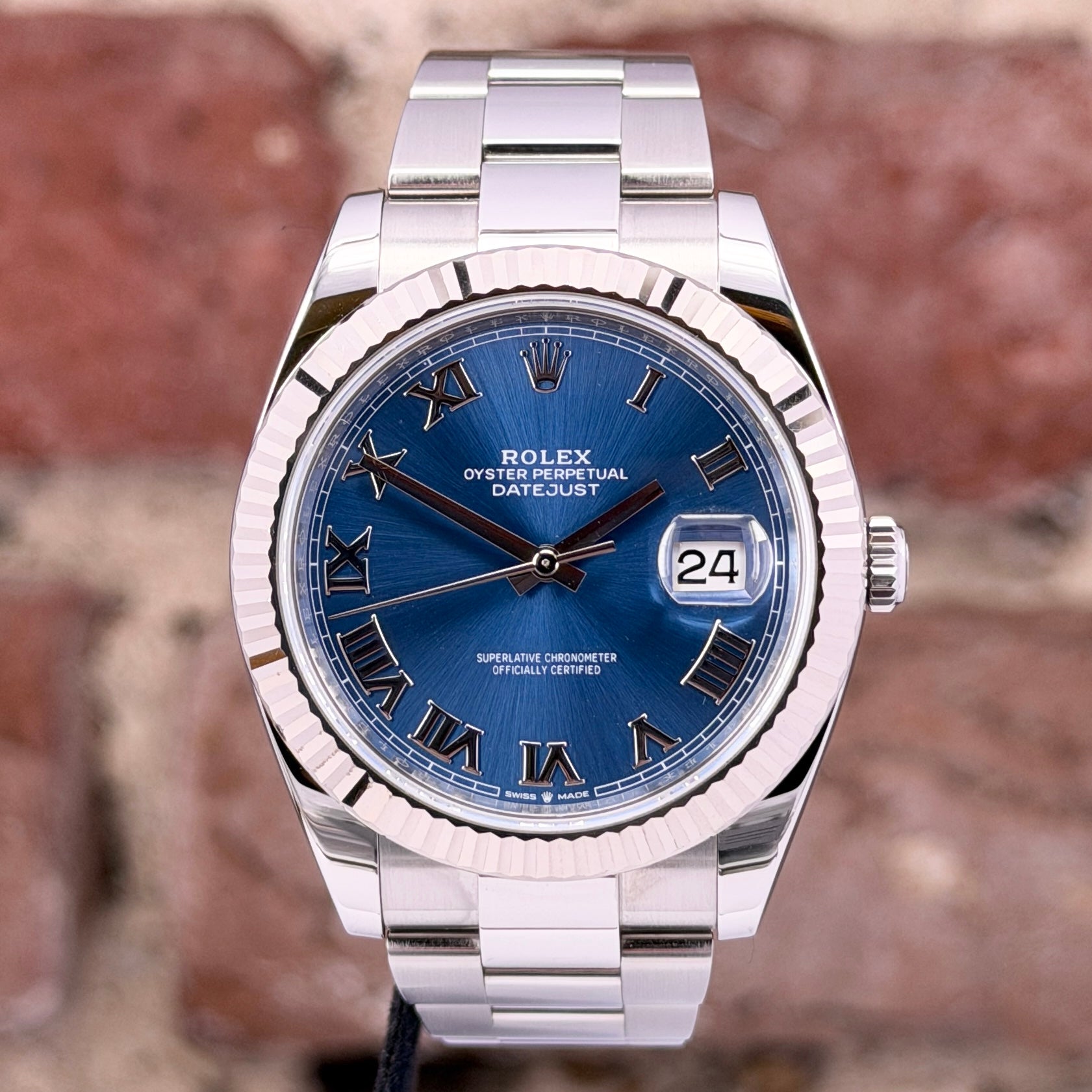 Rolex Datejust 41 - Blaues Zifferblatt Azurro, Modell 2023, Ref.126334