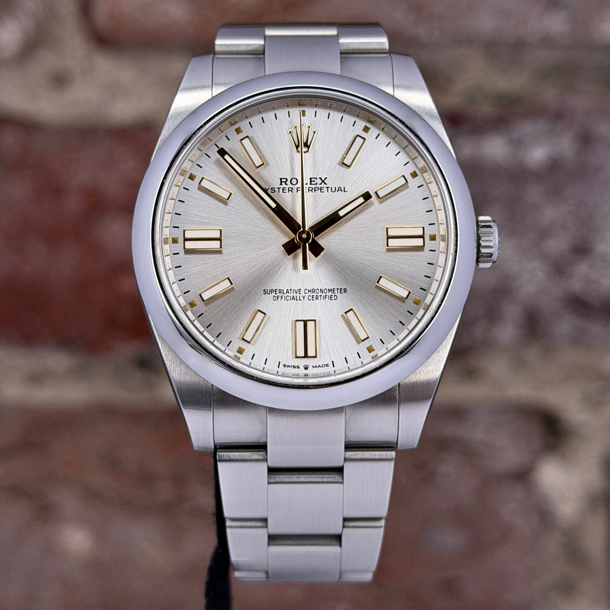 Rolex Oyster Perpetual 41 - Silbernes Zifferblatt, Modell 2022, Ref. 124300