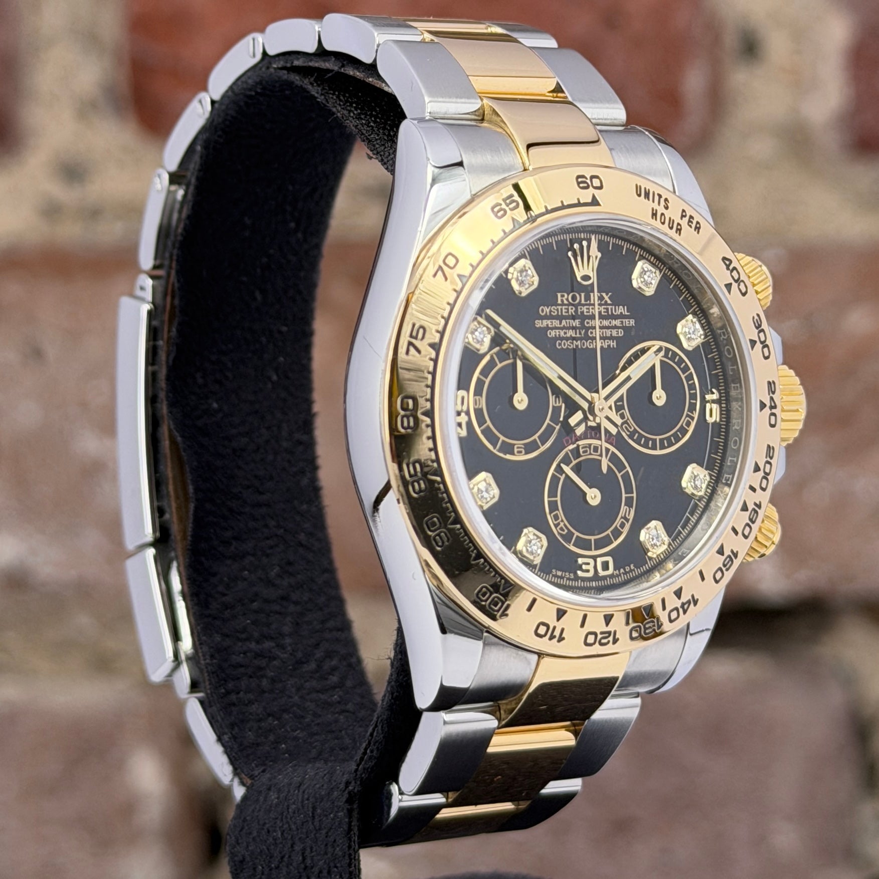 Rolex Daytona – Schwarzes Zifferblatt mit Diamanten, Modell 2021 Ref. 116503