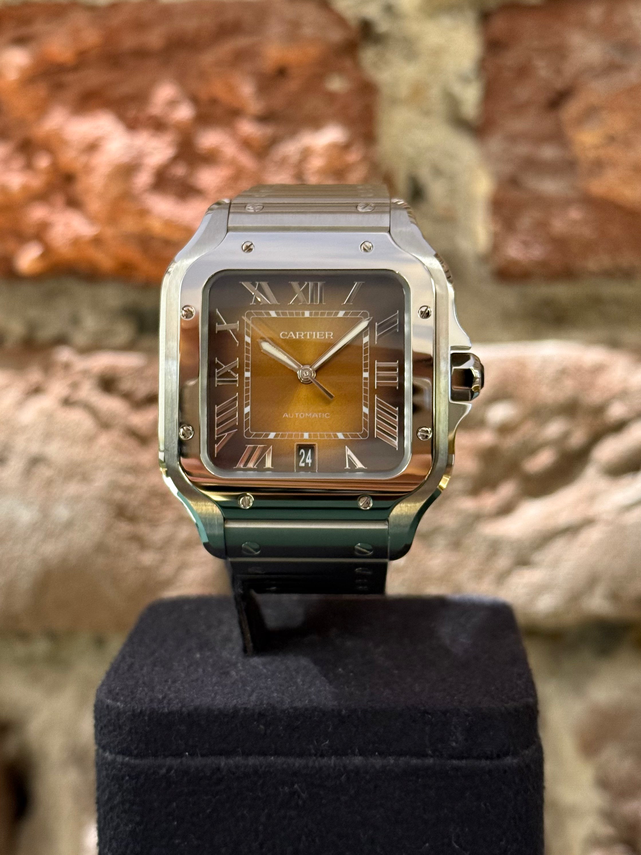 Cartier Santos 40 - Braunes Zifferblatt, Modell 2024, Ref.WSSA0064