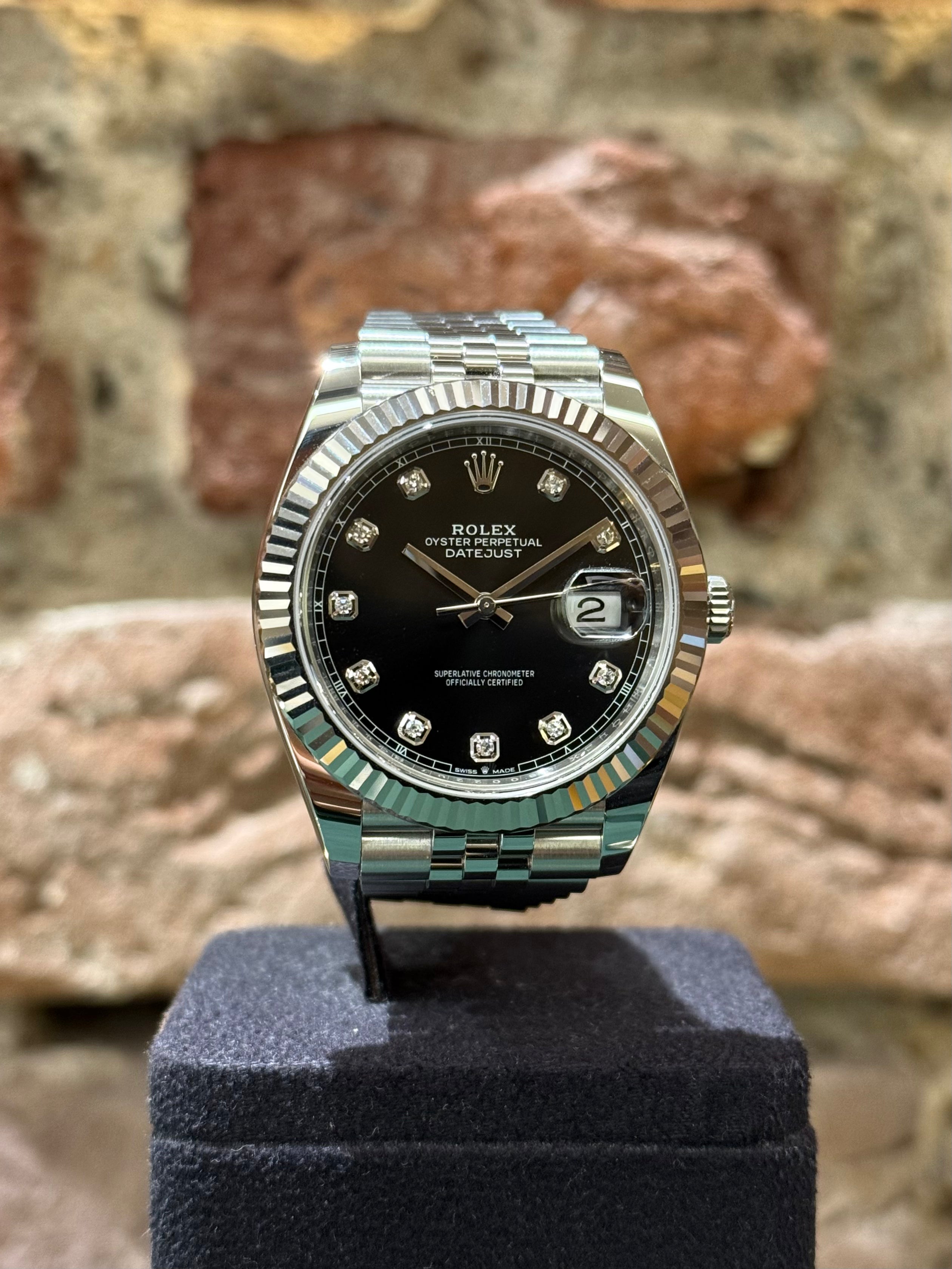 Rolex Datejust 41 - Schwarzes Zifferblatt mit Diamanten, Modell 2025, Ref. 126334