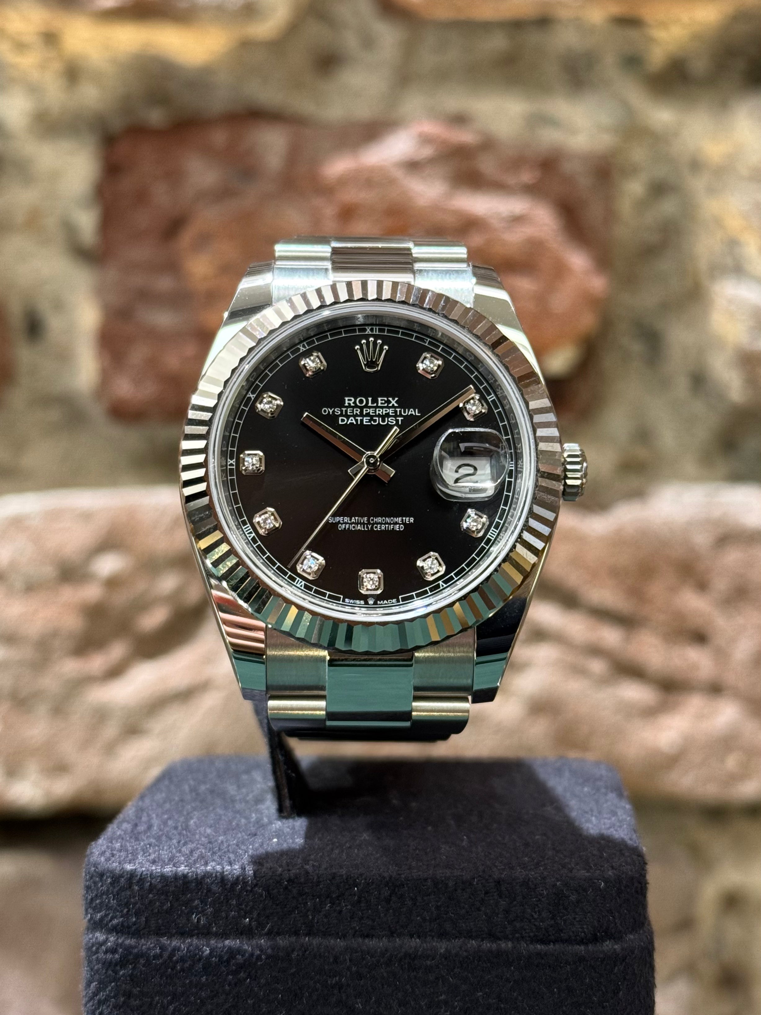 Rolex Datejust 41 - Schwarzes Zifferblatt mit Diamanten, Modell 2025, Ref. 126334