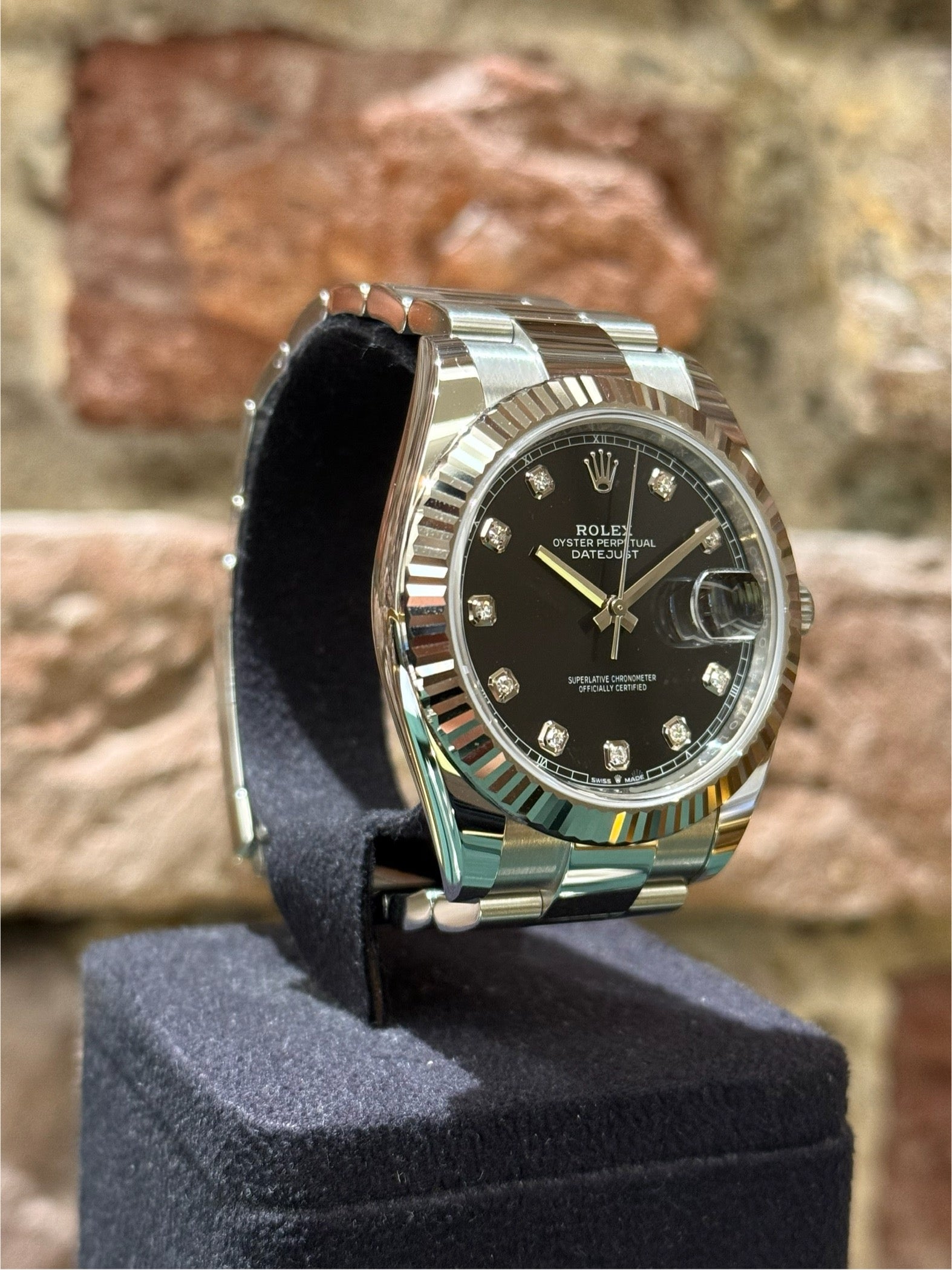 Rolex Datejust 41 - Schwarzes Zifferblatt mit Diamanten, Modell 2025, Ref. 126334