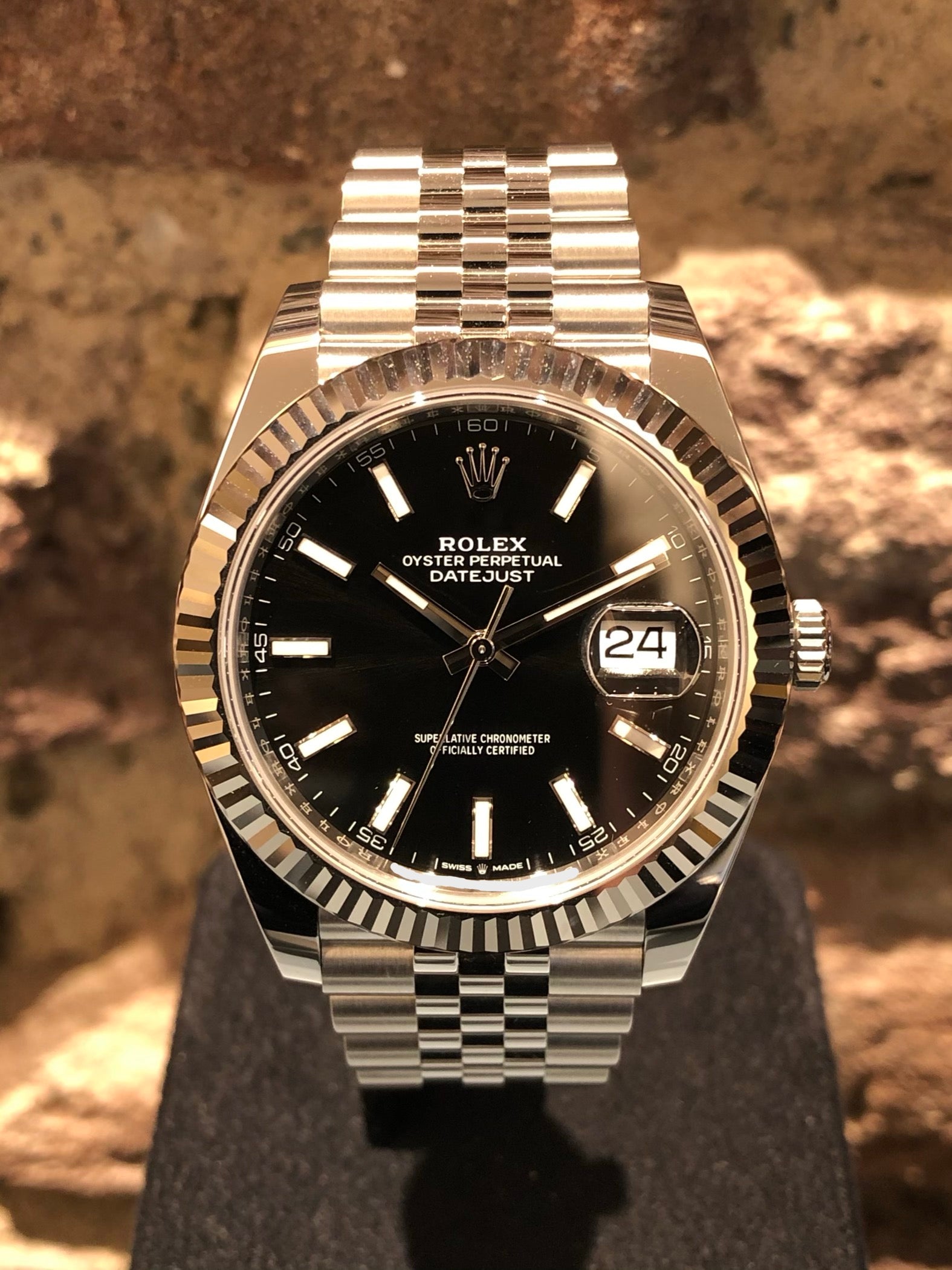Datejust Gold Rolex Damenuhr Schwarzes Zifferblatt Rolex Datejust