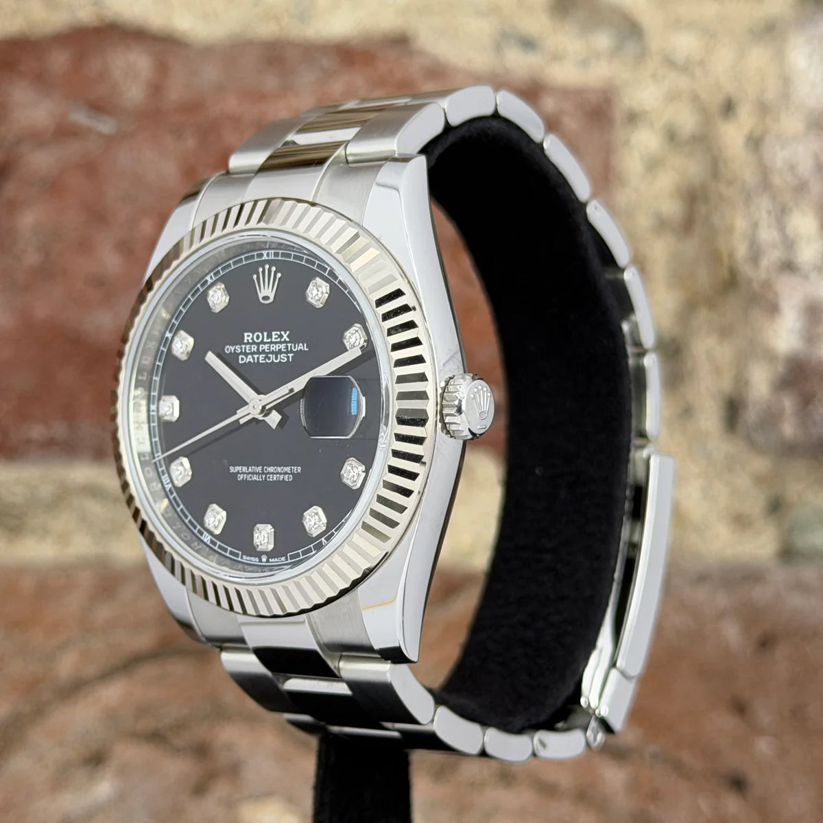 Rolex Datejust 41 - Schwarzes Zifferblatt mit Diamanten, Modell 2026, Ref. 126334