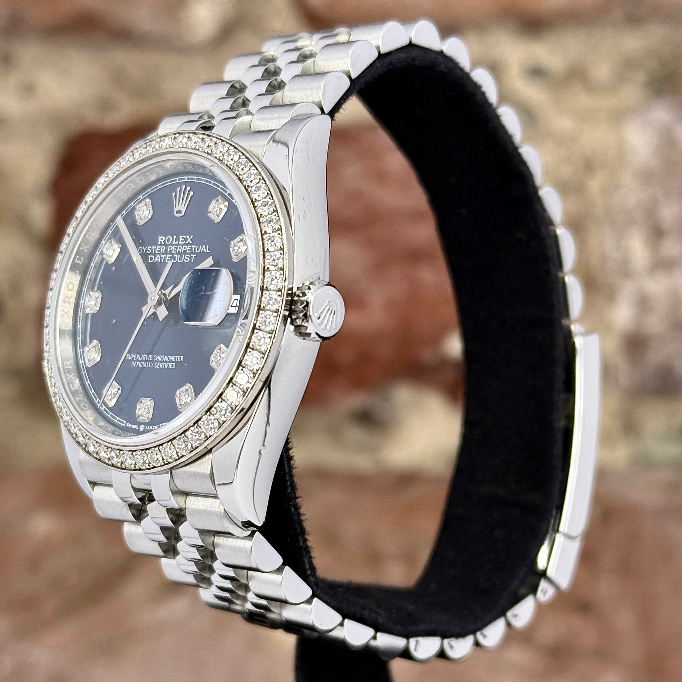 Rolex Datejust 36 - Blaues Zifferblatt mit Diamanten, Modell 2019, Ref.126284RBR