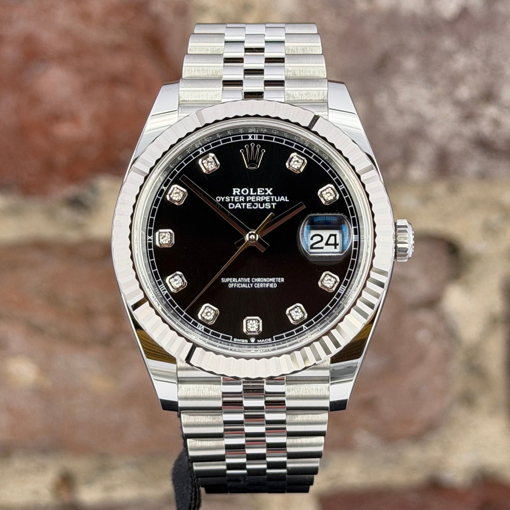 Rolex Datejust 41 - Schwarzes Zifferblatt mit Diamanten, Modell 2025, Ref.126334