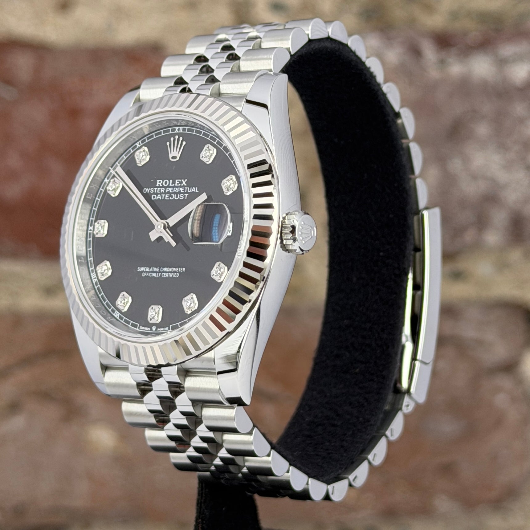 Rolex Datejust 41 - Schwarzes Zifferblatt mit Diamanten, Modell 2025, Ref.126334