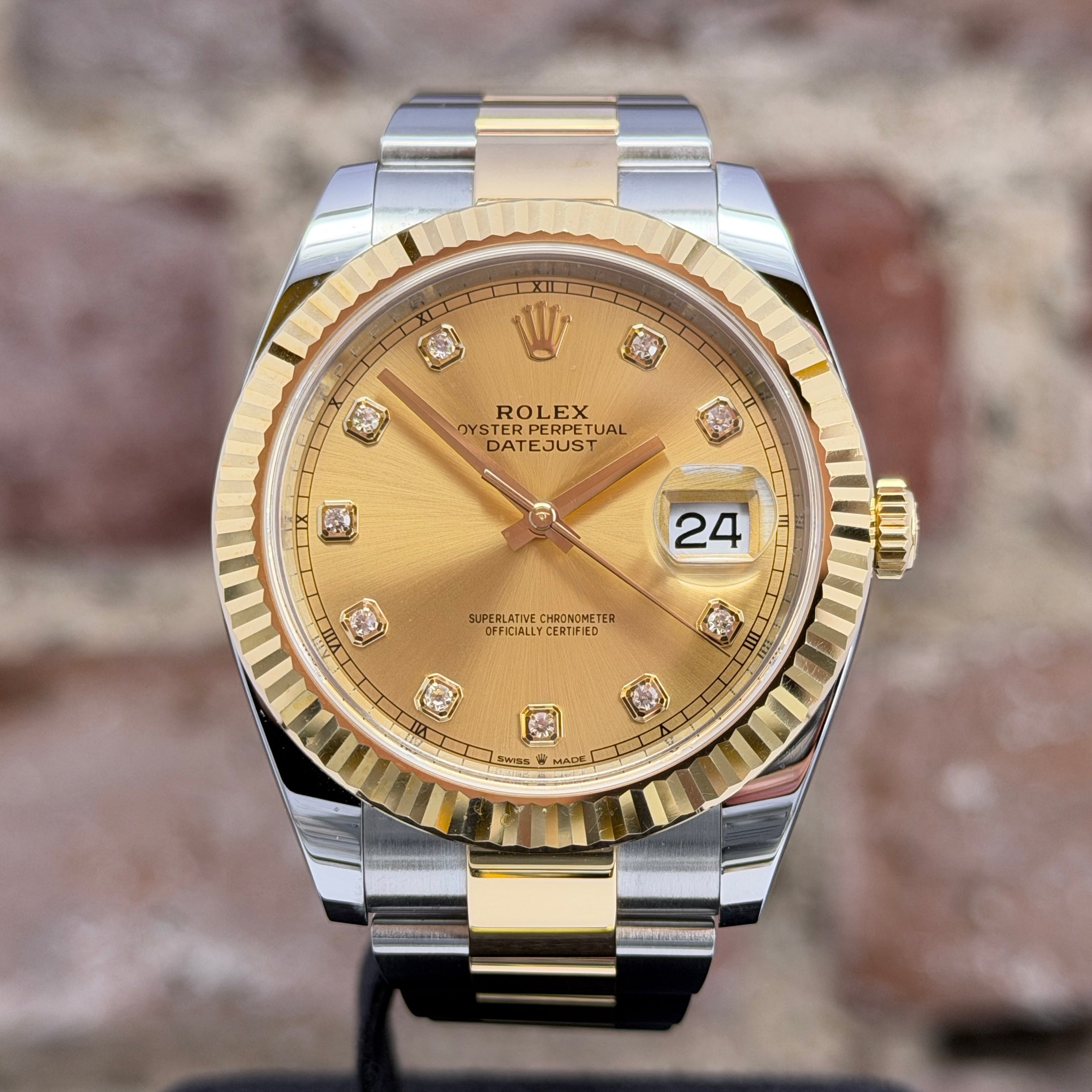 Rolex Datejust 41 – Champagner Zifferblatt mit Diamanten, Modell 2021 Ref.126333