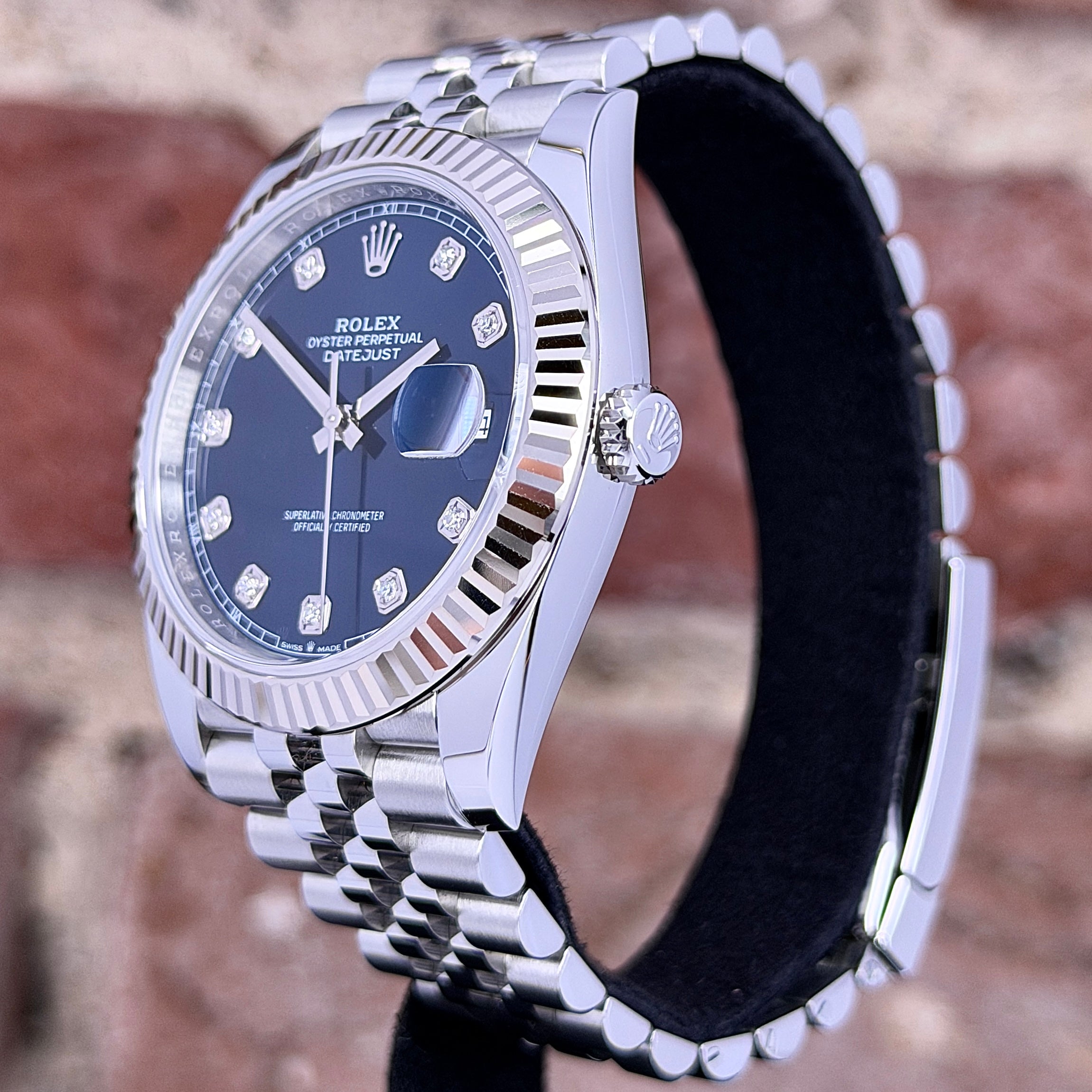 Rolex Datejust 41 - Blaues Zifferblatt mit Diamanten - Modell 2026,Ref.126334