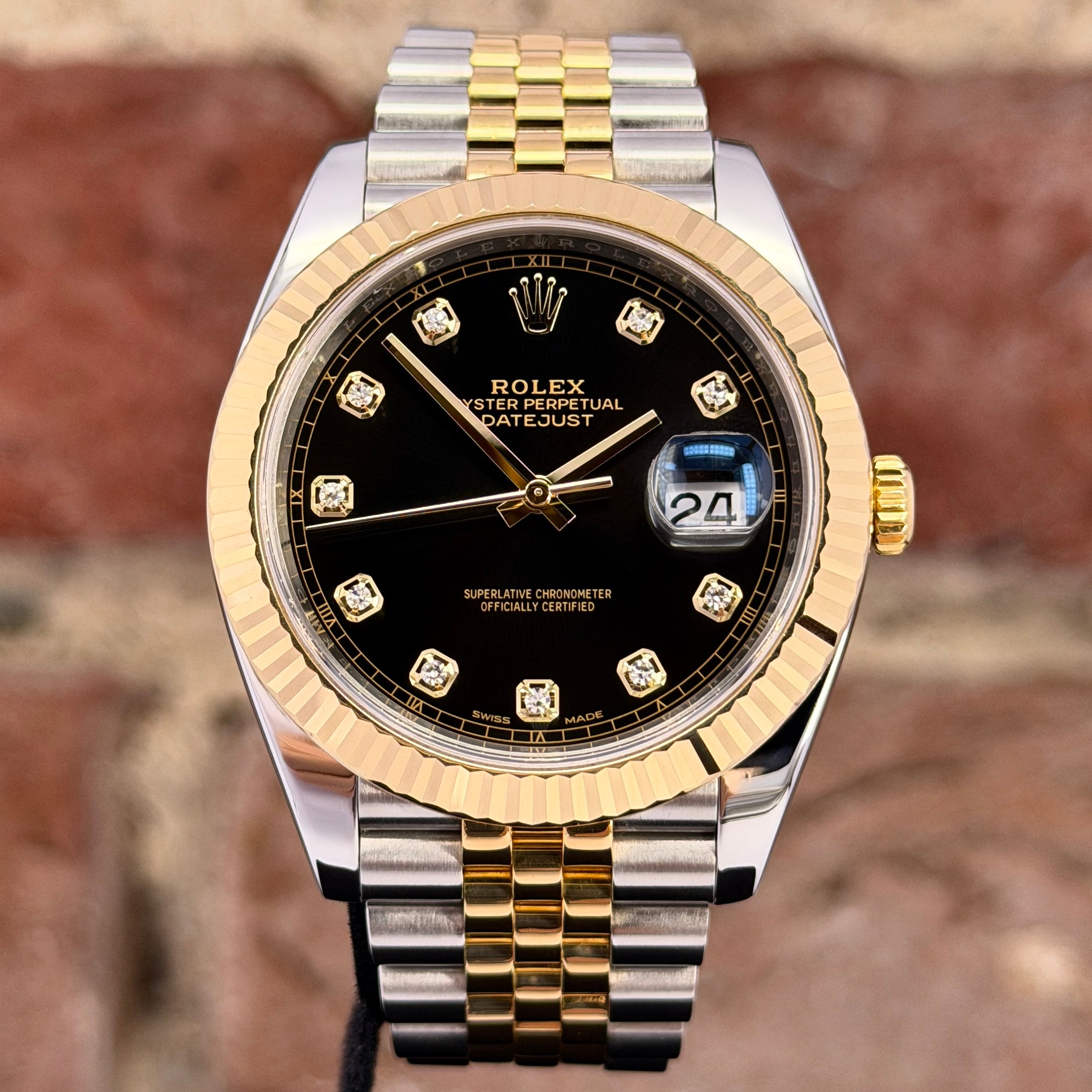Rolex Datejust 41 - Schwarz Diamanten Zifferblatt, Modell 2017, Ref. 126333