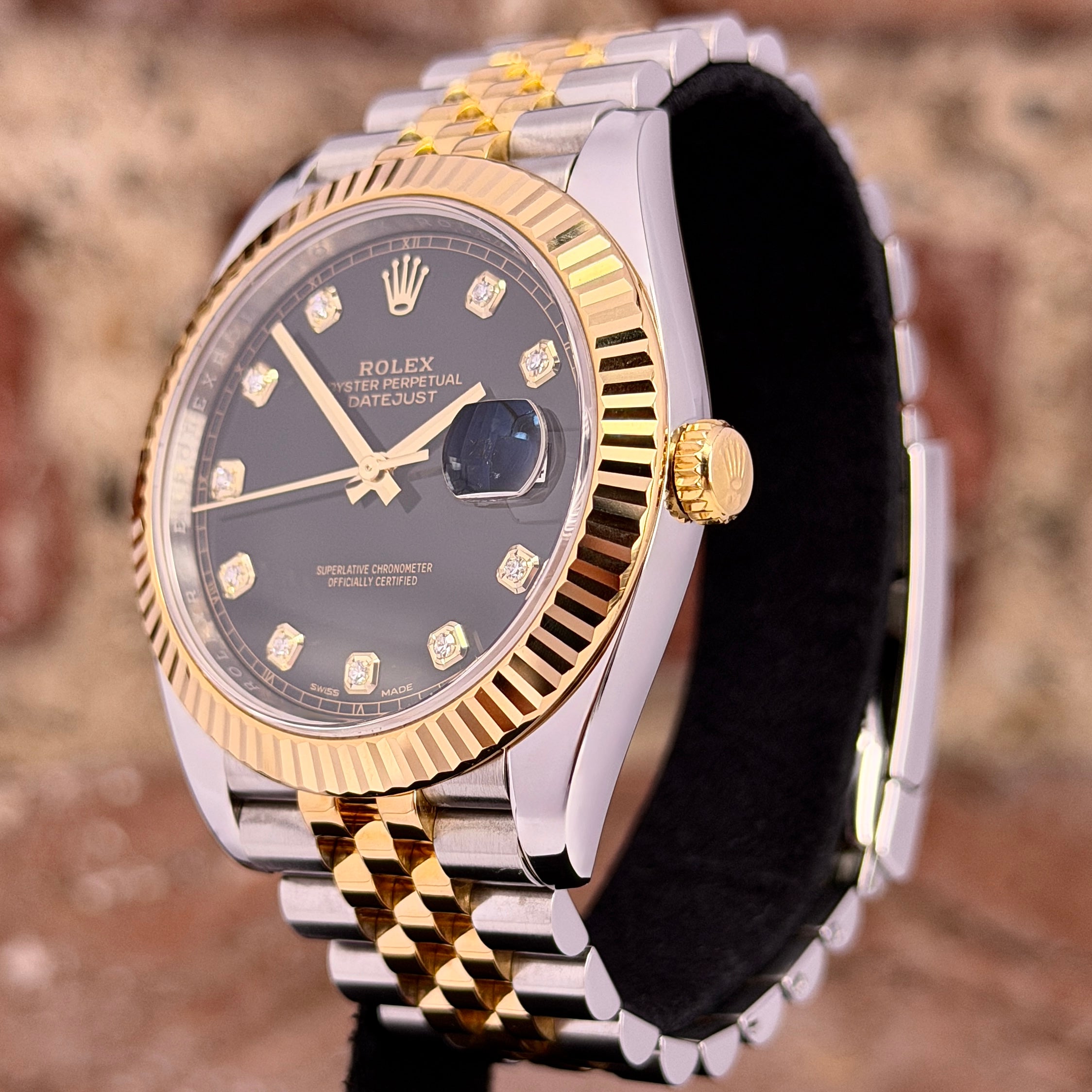 Rolex Datejust 41 - Schwarz Diamanten Zifferblatt, Modell 2017, Ref. 126333