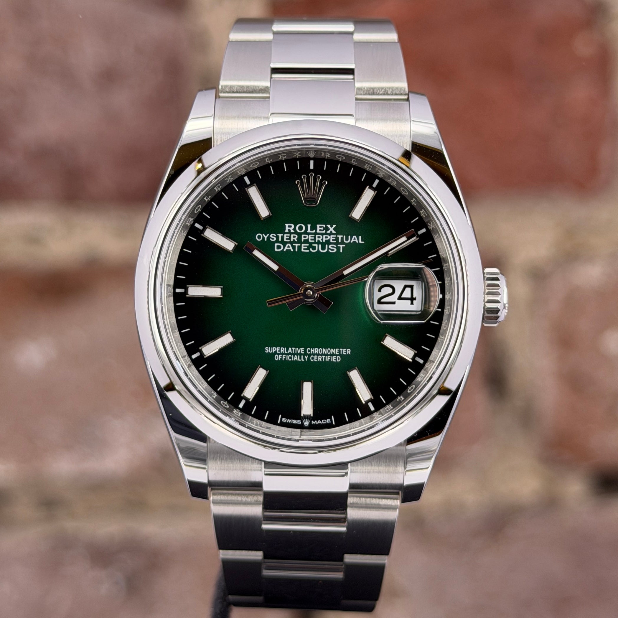 Rolex Datejust 36 - Grünes Ombré Zifferblatt, Modell 2026, Ref. 126200