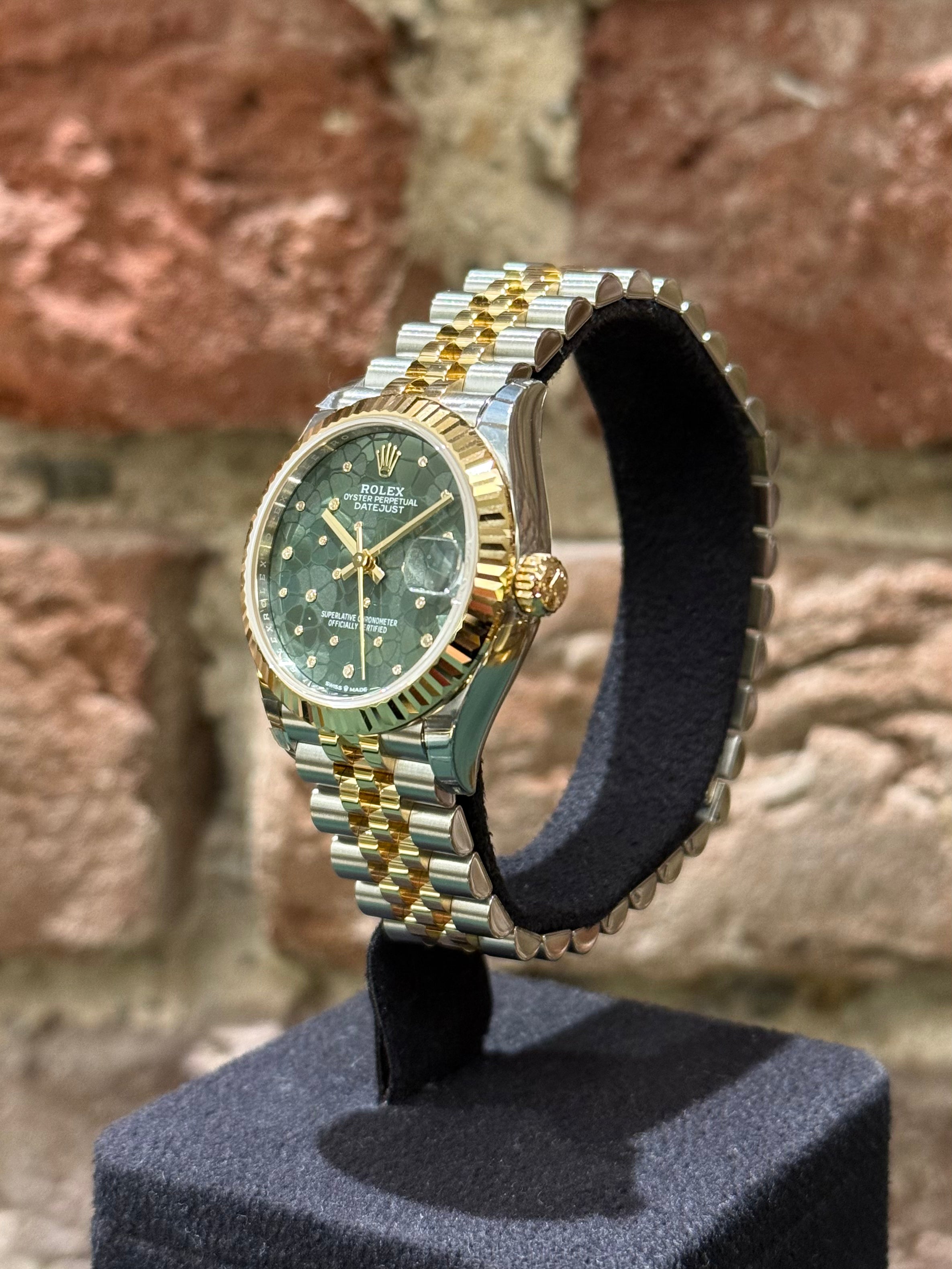 Rolex Datejust 31 - Grünes Zifferblatt mit Diamanten, Modell 2025, Ref.278273