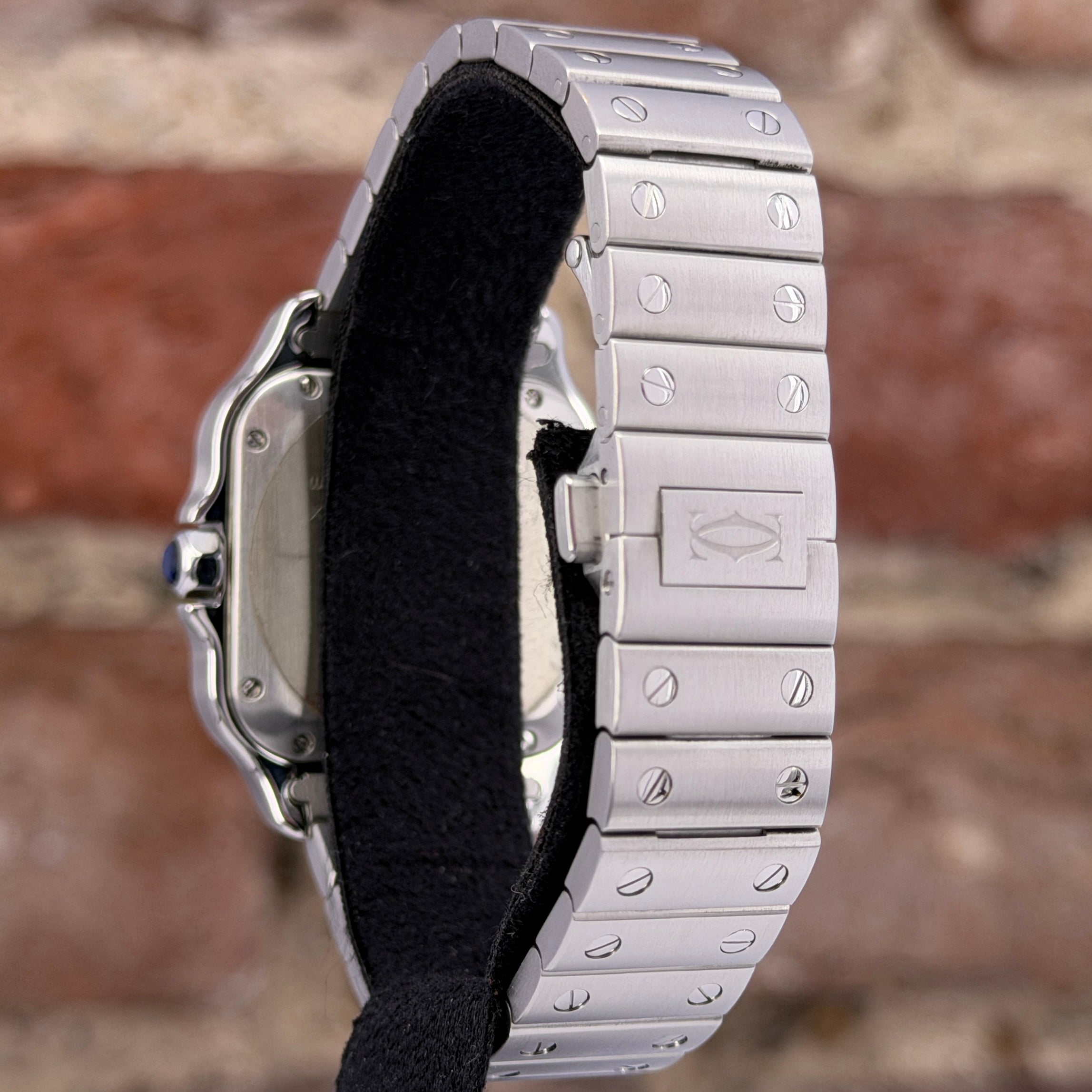 Cartier Santos Mittleres Modell - Weißes Zifferblatt, Modell 2018, Ref.WSSA0010