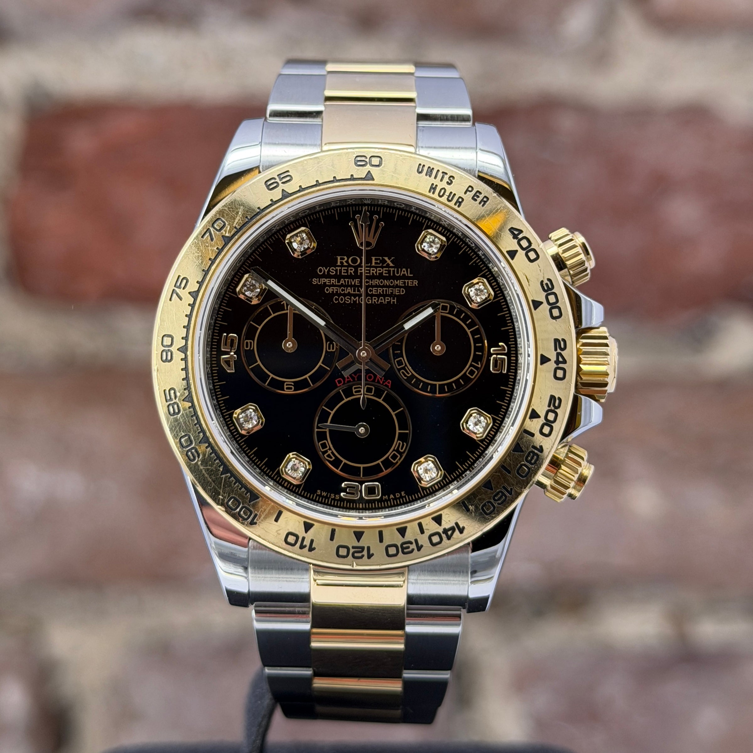 Rolex Daytona – Schwarzes Zifferblatt mit Diamanten, Modell 2021 Ref. 116503