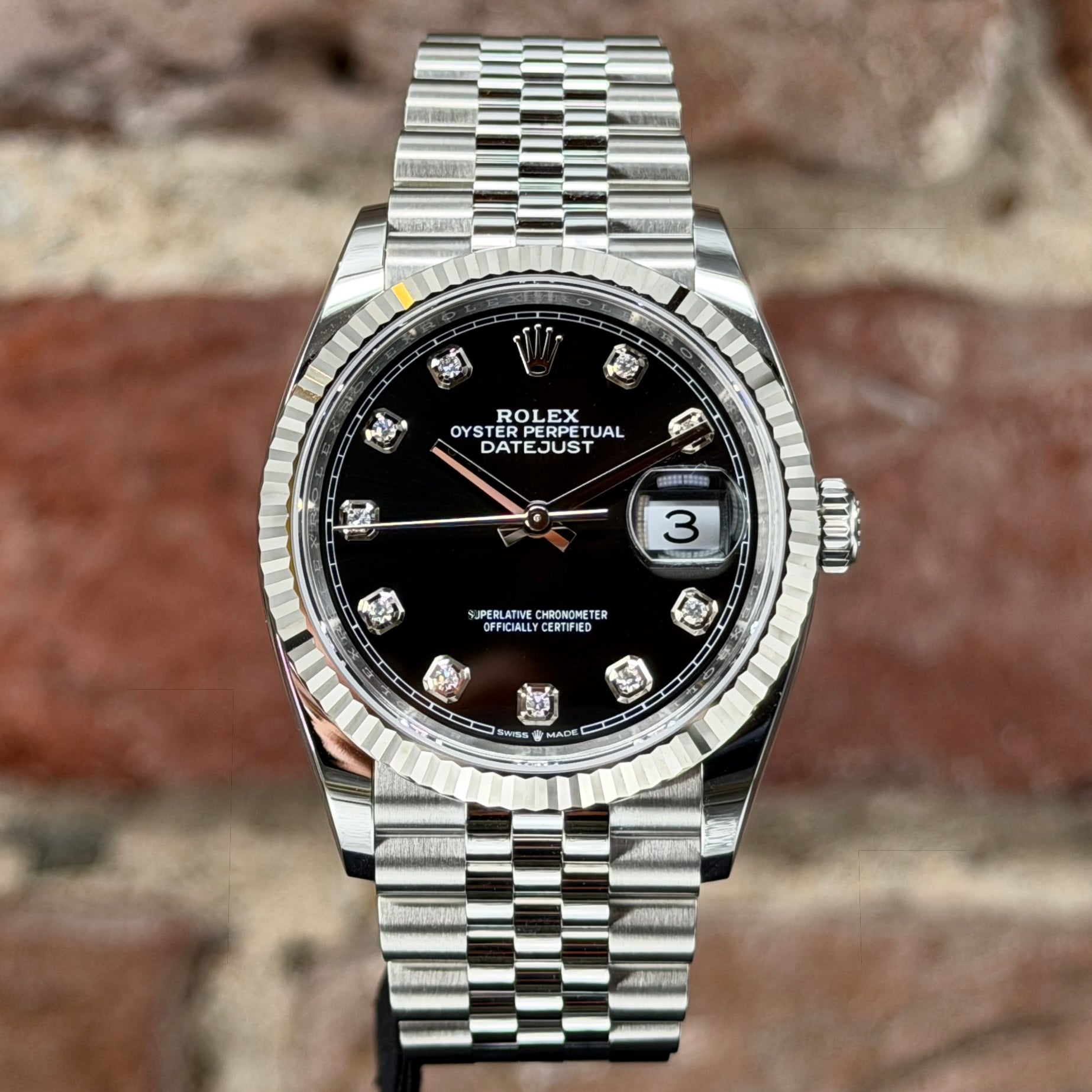 Rolex Datejust 36 – Schwarzes Zifferblatt mit Diamanten, Modell 2026 Ref. 126234