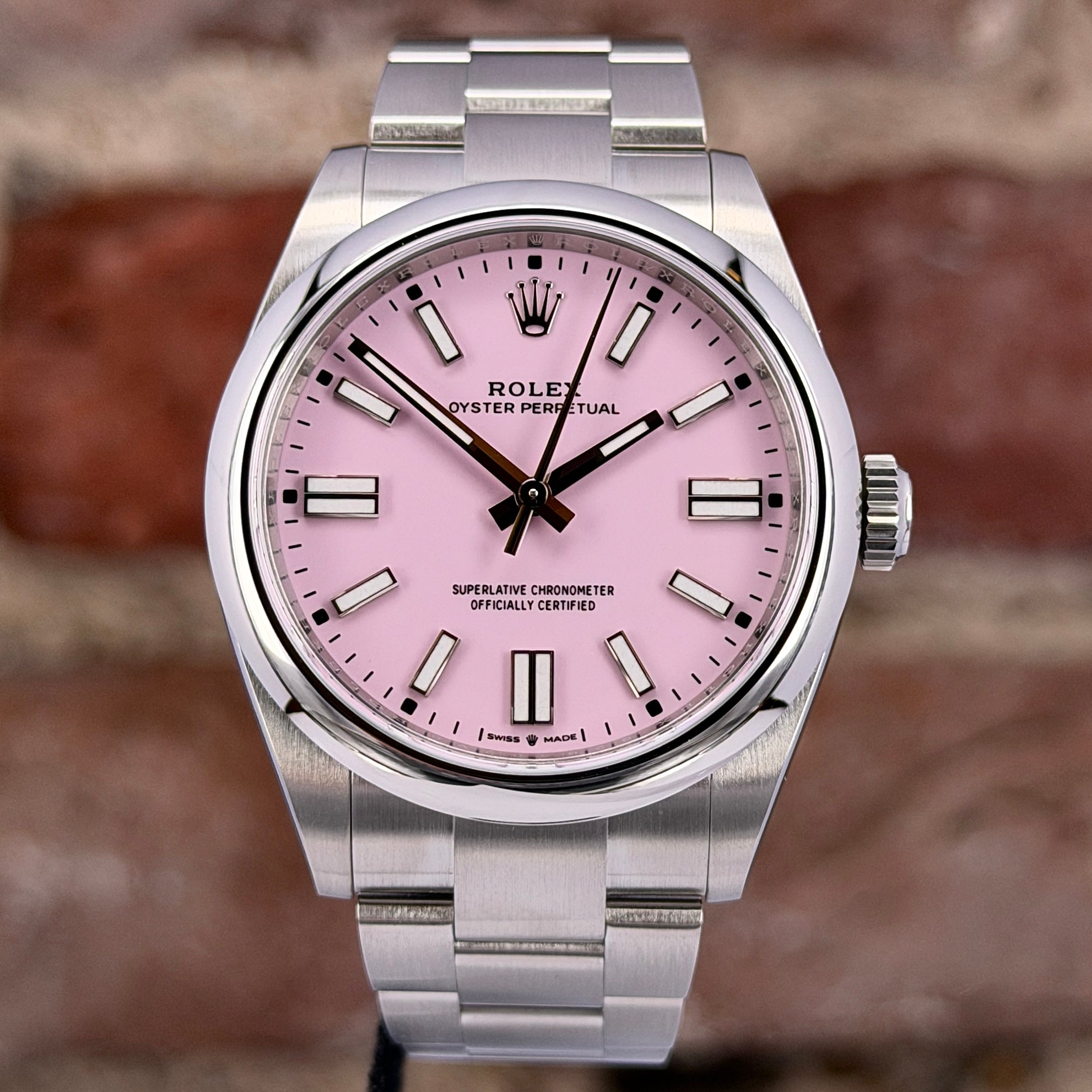Rolex Oyster Perpetual 41, Pinkes Zifferblatt, Modell 2026, Ref.134300