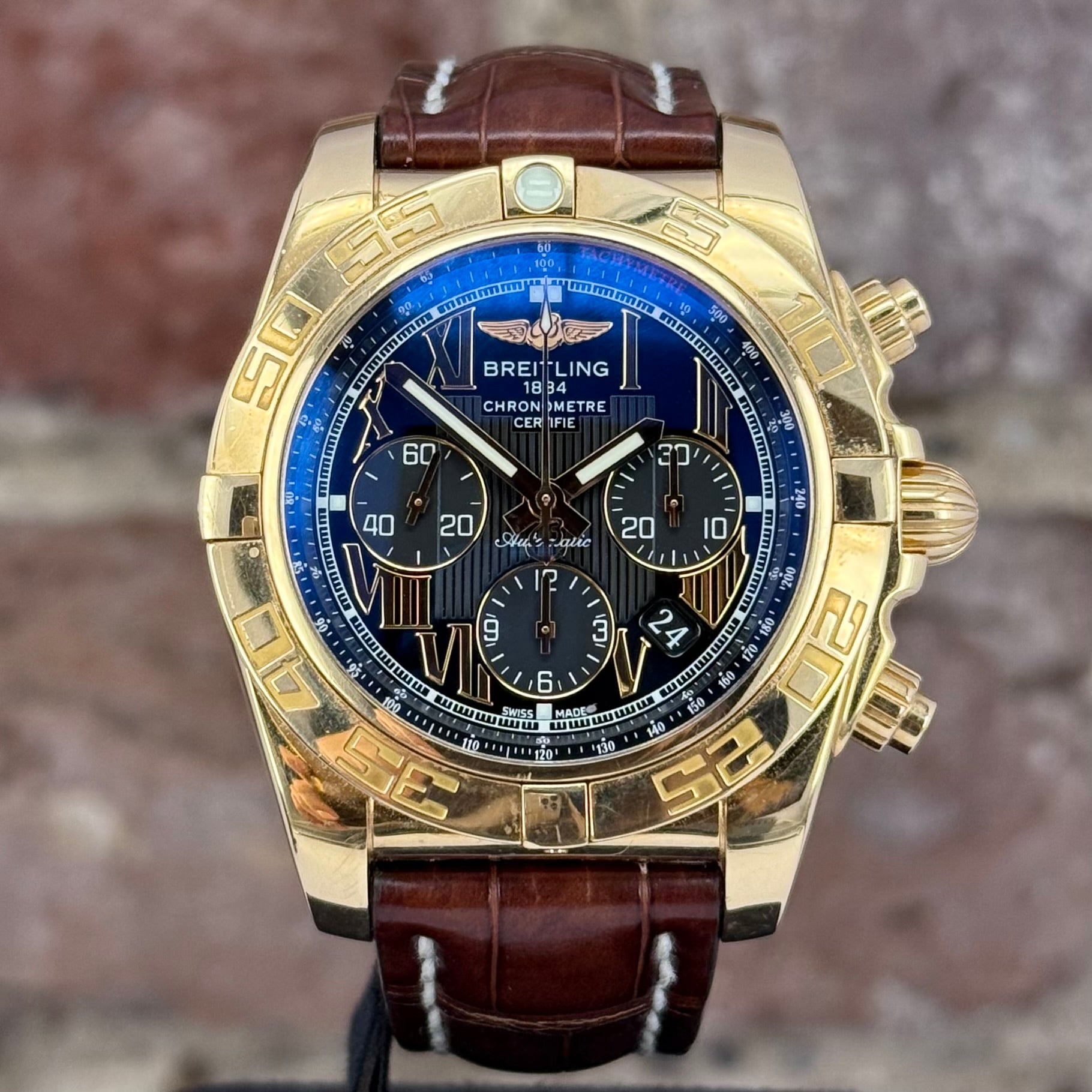 Breitling Superchronomat 44 - Schwarzes Zifferblatt, Ref.HB0110