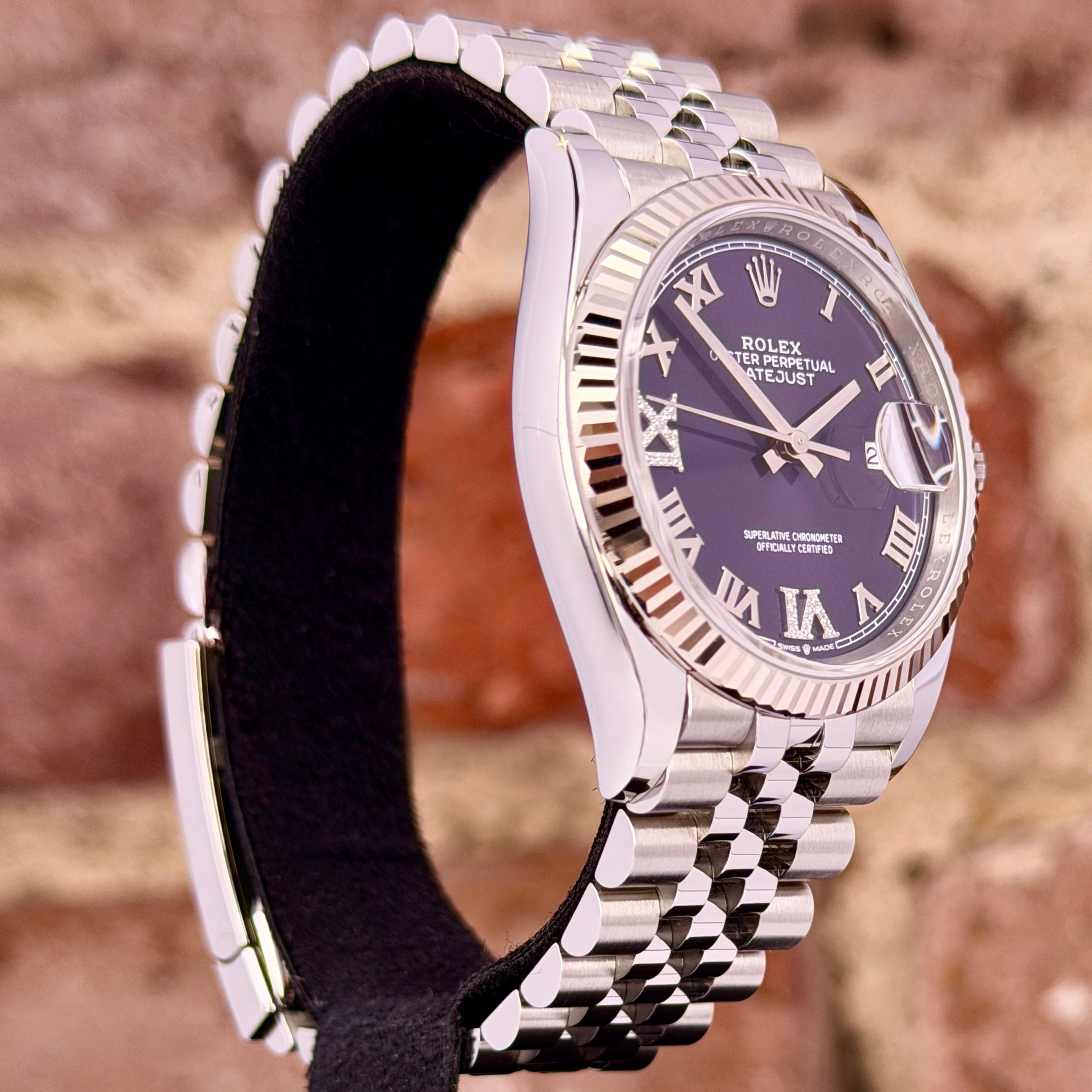 Rolex Datejust 36 -Auberginenfarbiges Ziffernblatt, Modell 2026, Ref. 126234