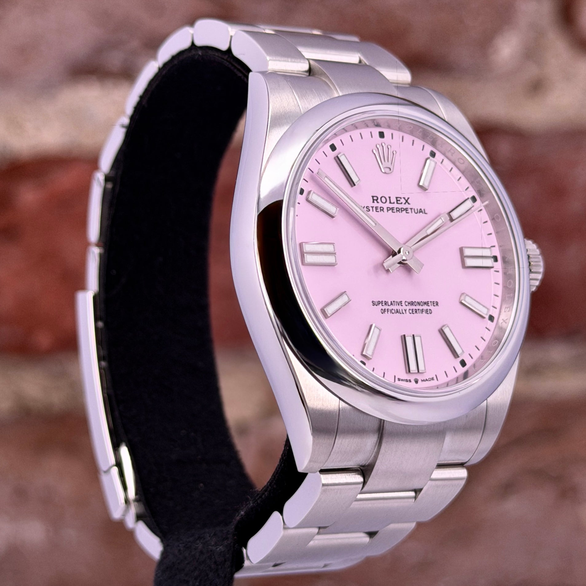 Rolex Oyster Perpetual 41, Pinkes Zifferblatt, Modell 2026, Ref.134300
