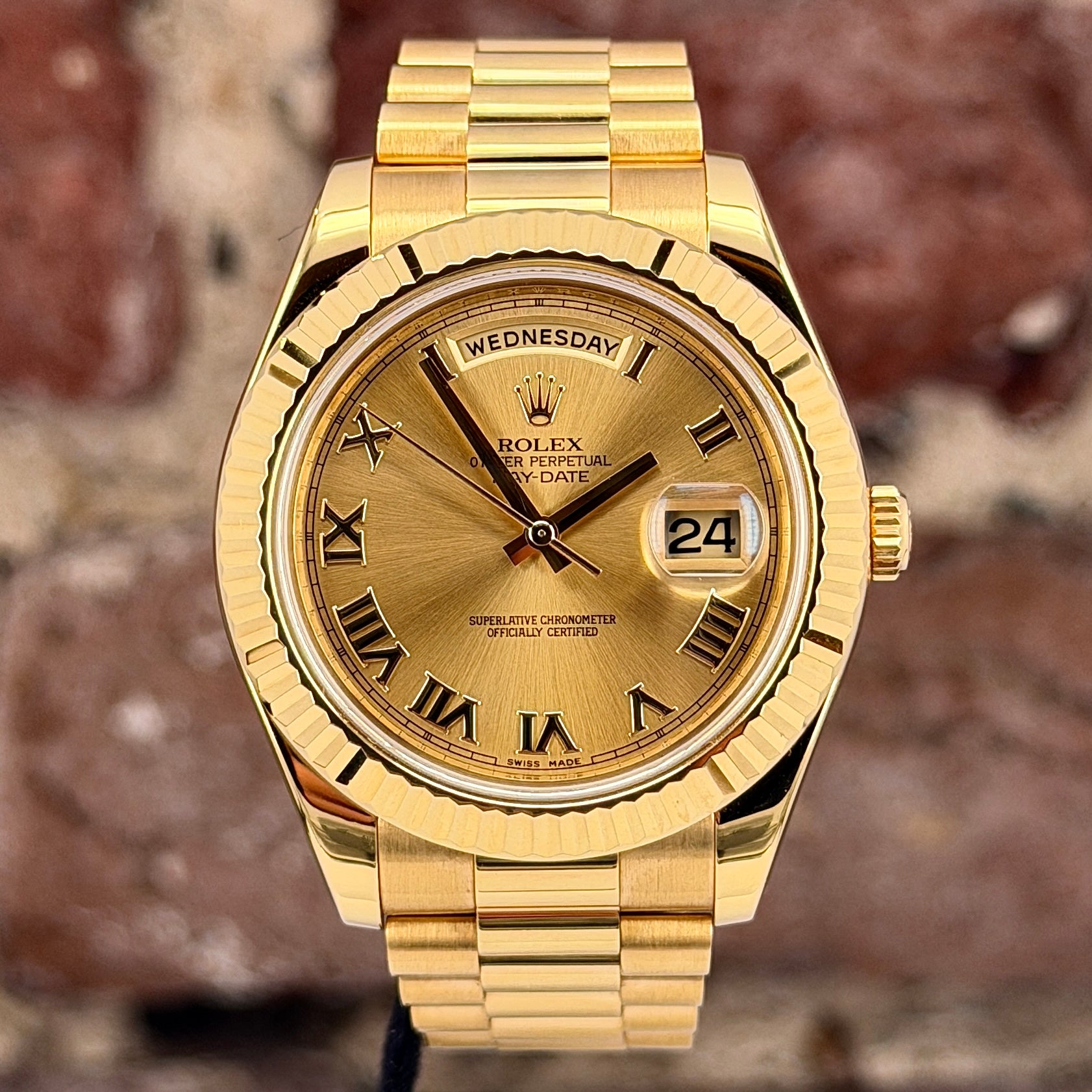 Rolex Daydate 41 - Champagner Zifferblatt, Modell 2012, Ref.218238
