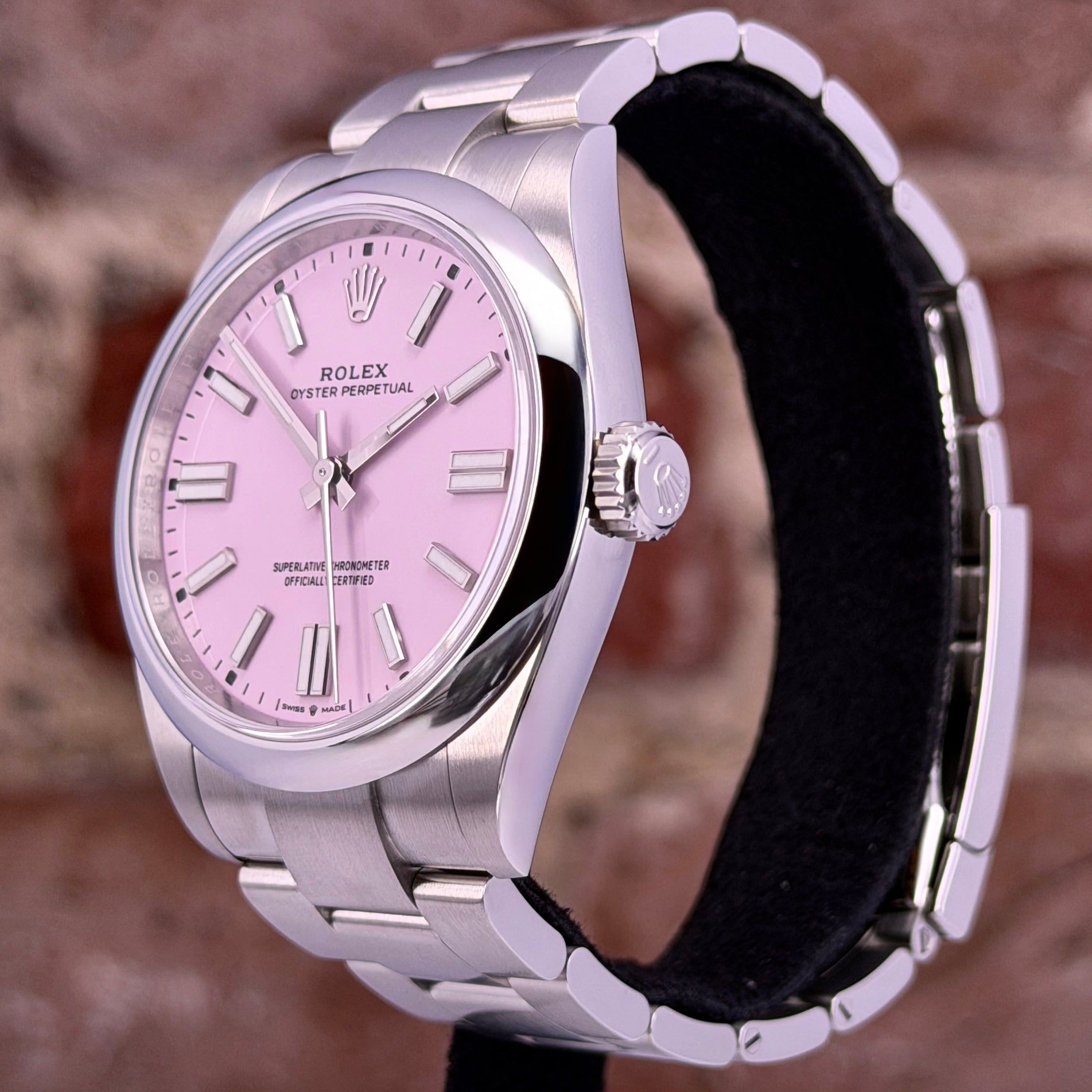 Rolex Oyster Perpetual 41, Pinkes Zifferblatt, Modell 2026, Ref.134300