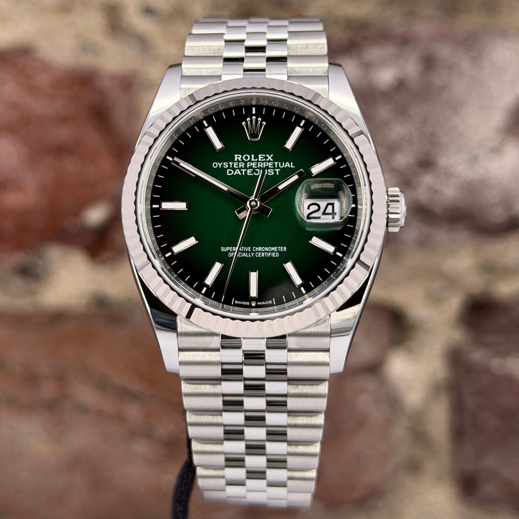 Rolex Datejust 36 - Grünes Zifferblatt `Ombre`, Modell 2026, Ref.126234