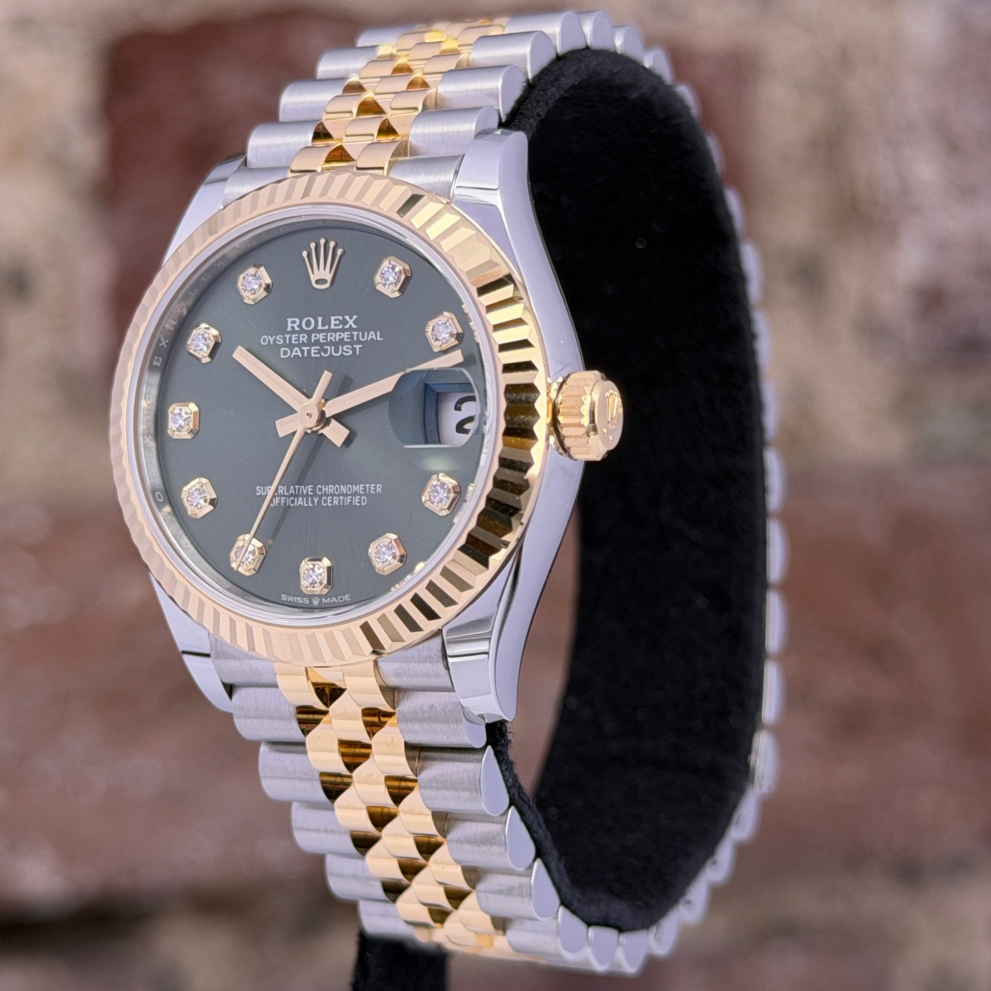 Rolex Datejust 31 - Grünes Zifferblatt mit Diamanten, Modell 2026, Ref.278273