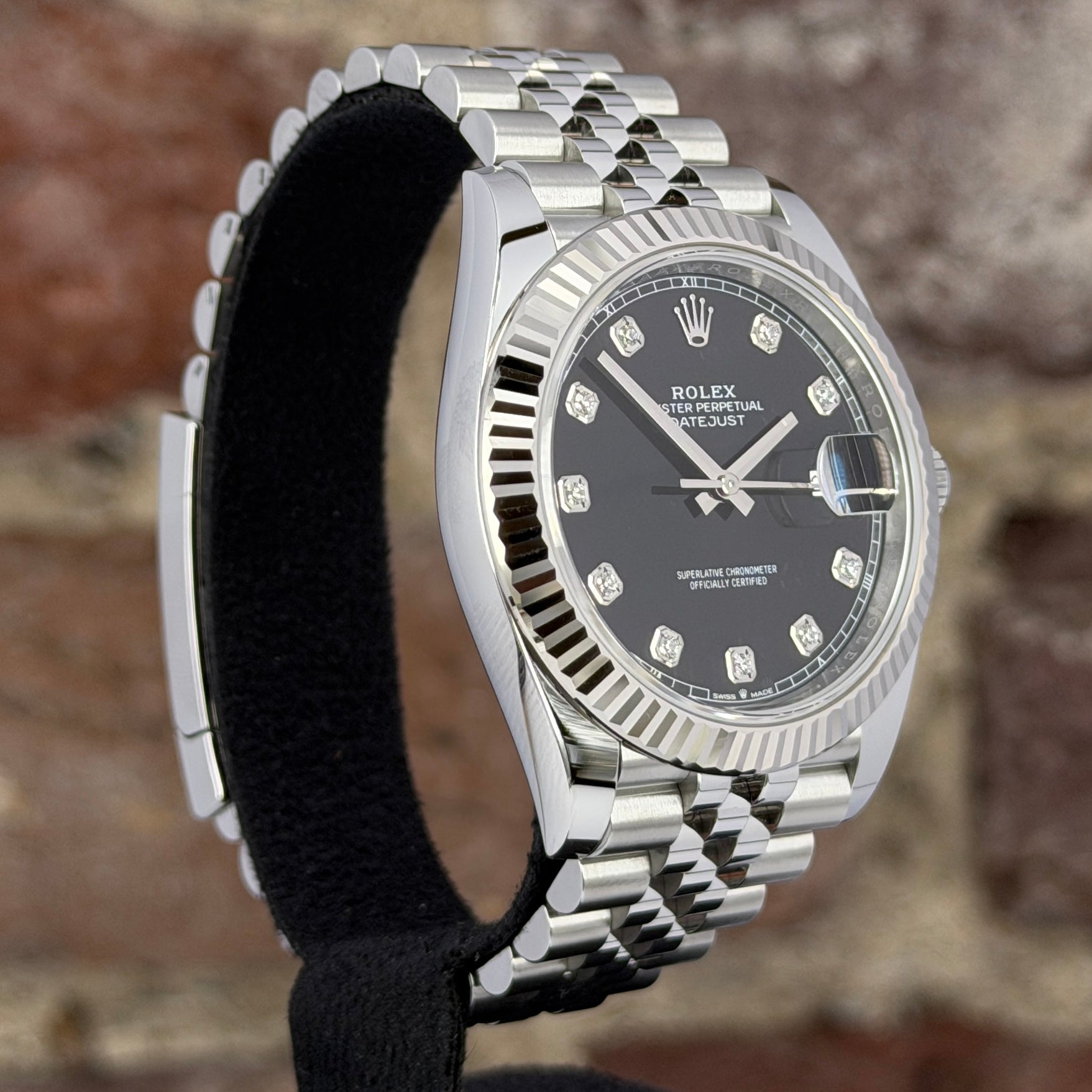 Rolex Datejust 41 - Schwarzes Zifferblatt mit Diamanten, Modell 2026, Ref. 126334