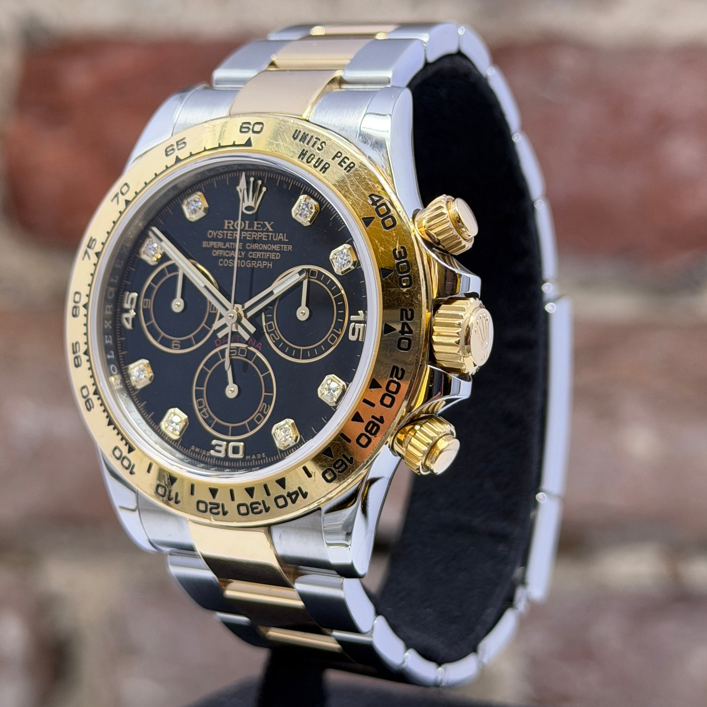 Rolex Daytona – Schwarzes Zifferblatt mit Diamanten, Modell 2021 Ref. 116503