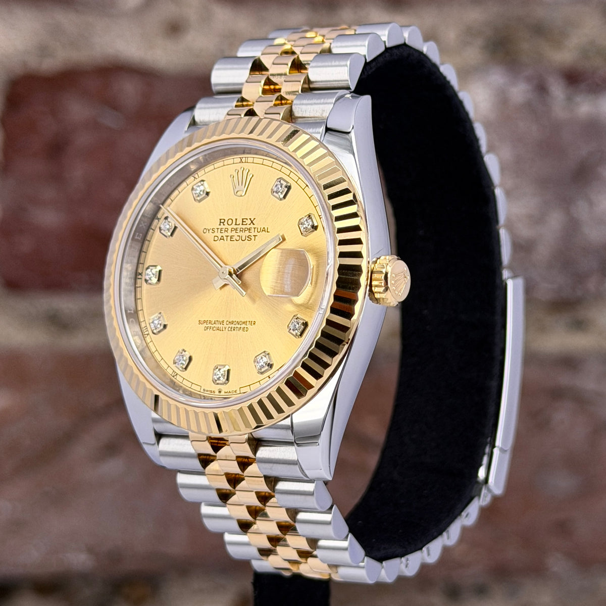 Rolex Datejust 41 - Champagner mit Diamanten Zifferblatt, Modell 2022, Ref. 126333