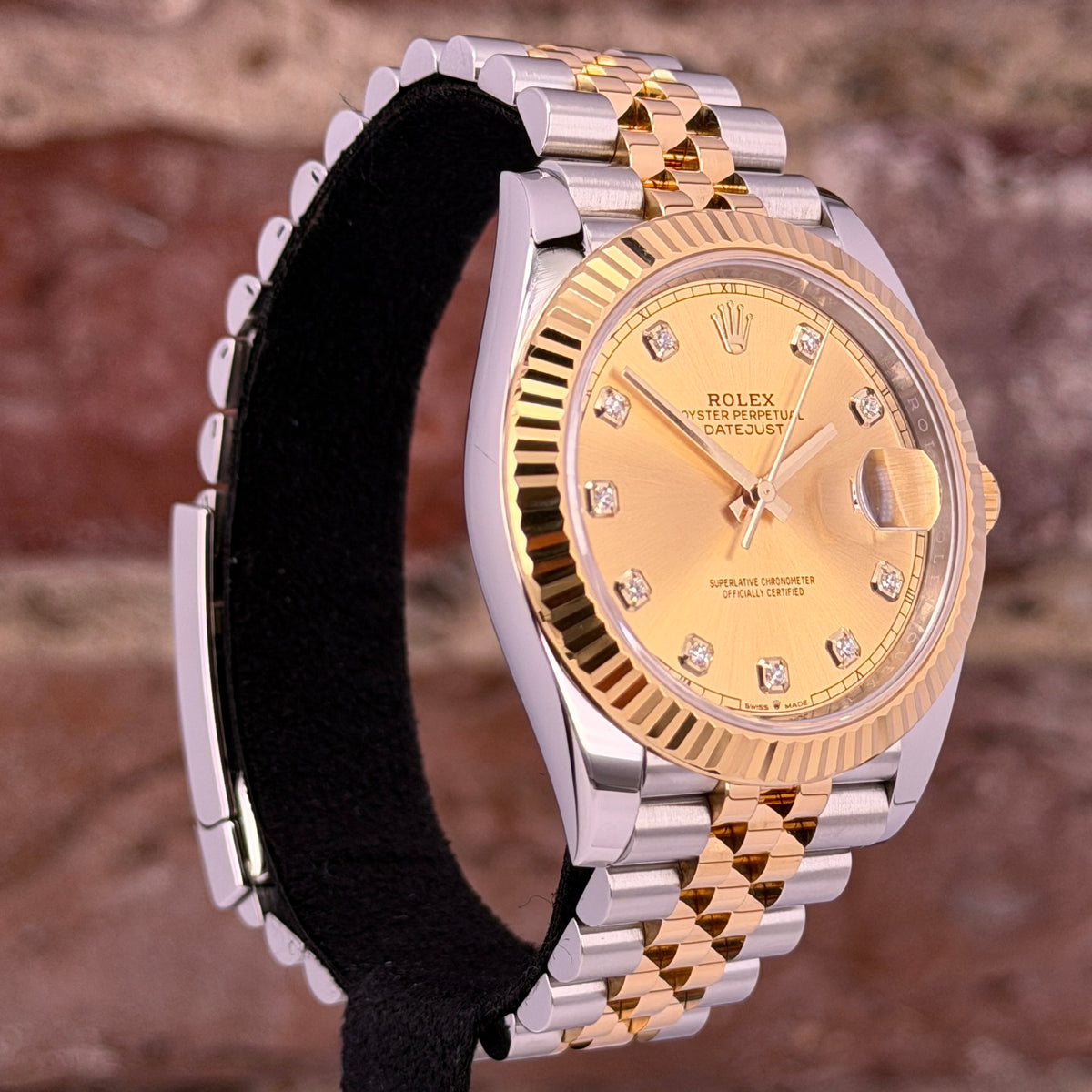 Rolex Datejust 41 - Champagner mit Diamanten Zifferblatt, Modell 2022, Ref. 126333