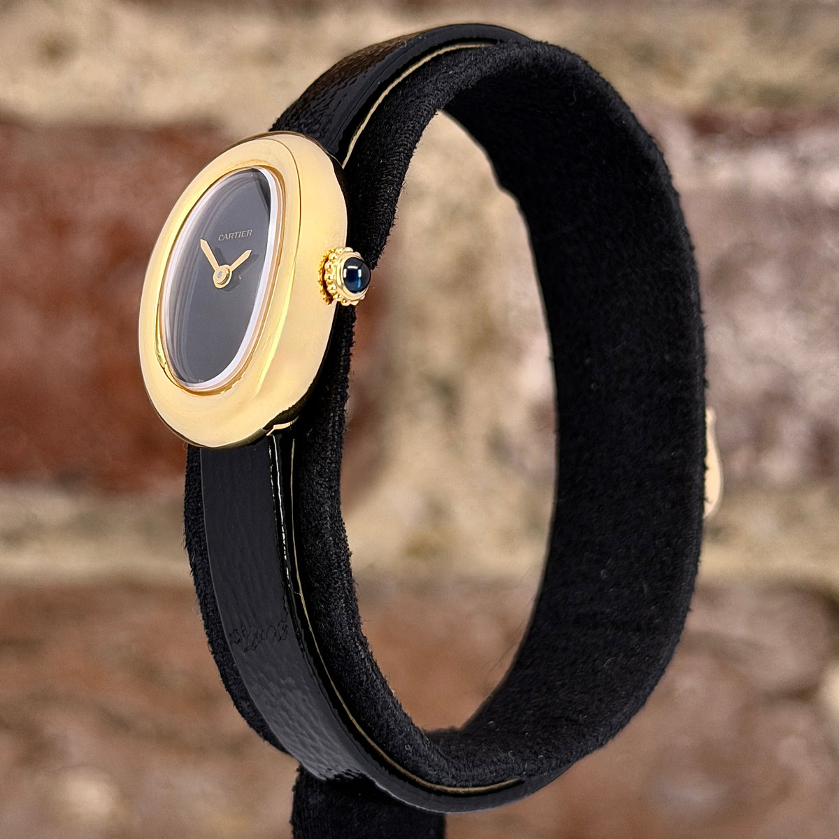 Cartier Baignoire Mini - Schwarzes Zifferblatt, Modell 2026, Ref.WGBA0040
