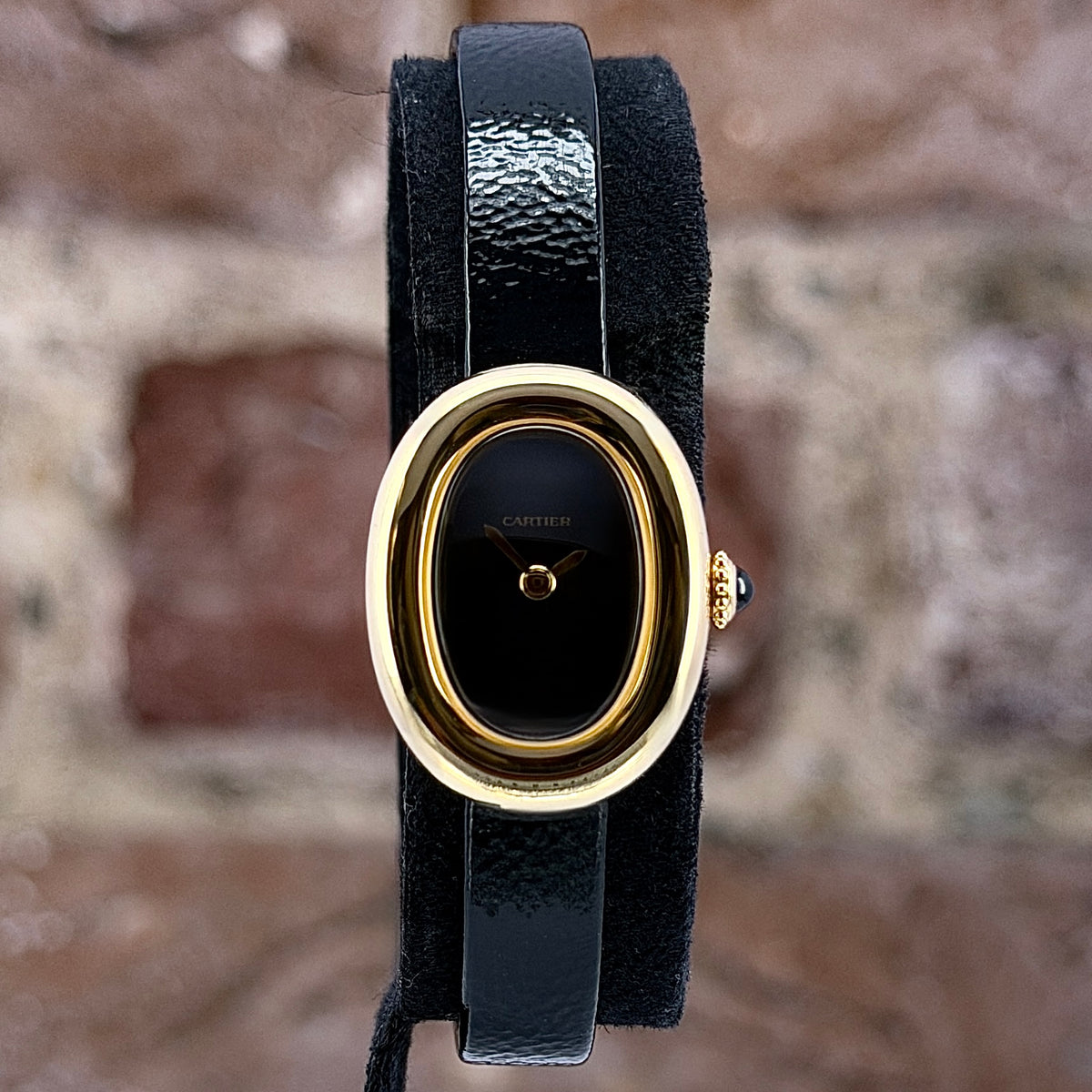 Cartier Baignoire Mini - Schwarzes Zifferblatt, Modell 2026, Ref.WGBA0040