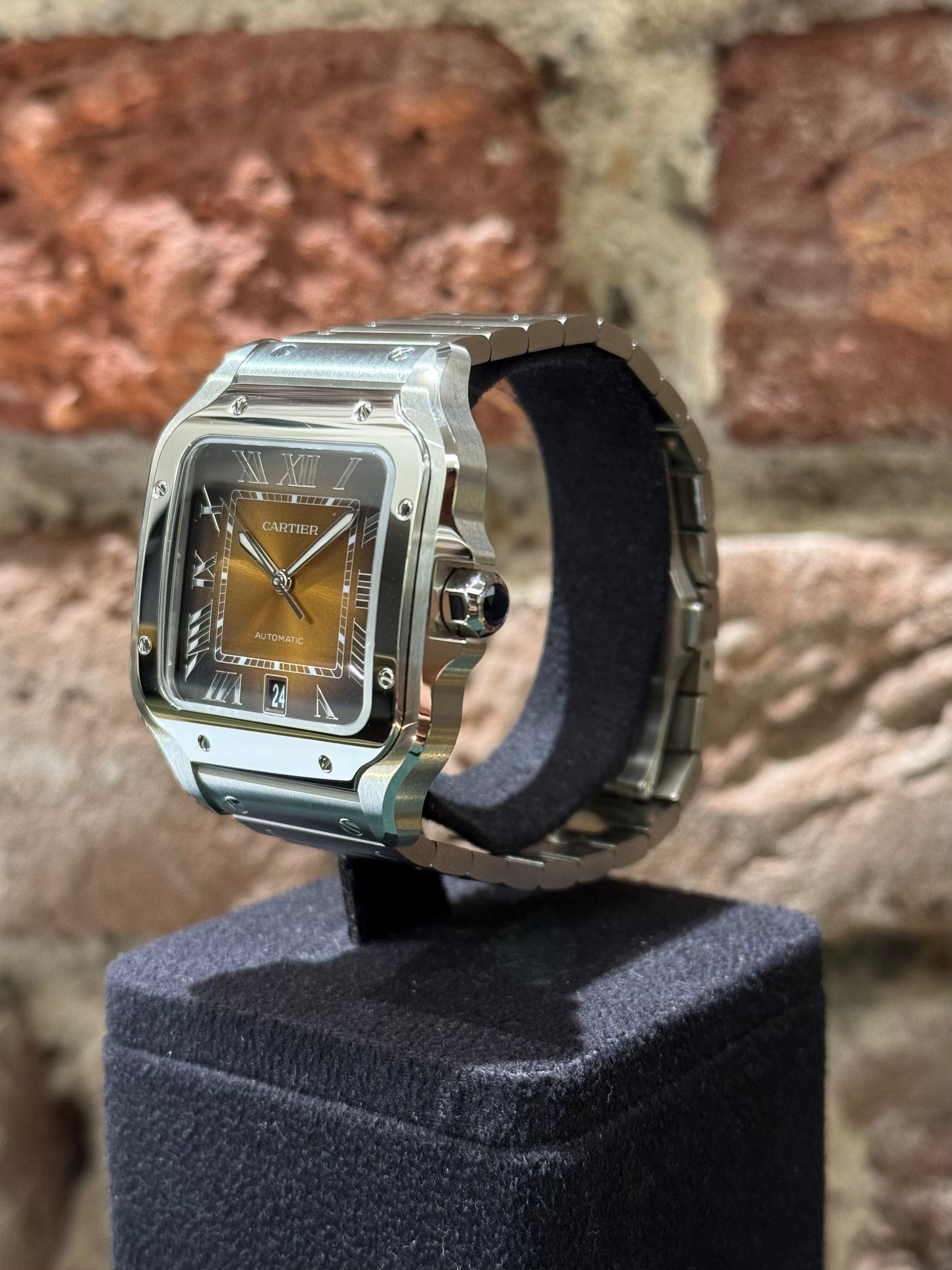 Cartier Santos 40 - Braunes Zifferblatt, Modell 2024, Ref.WSSA0064