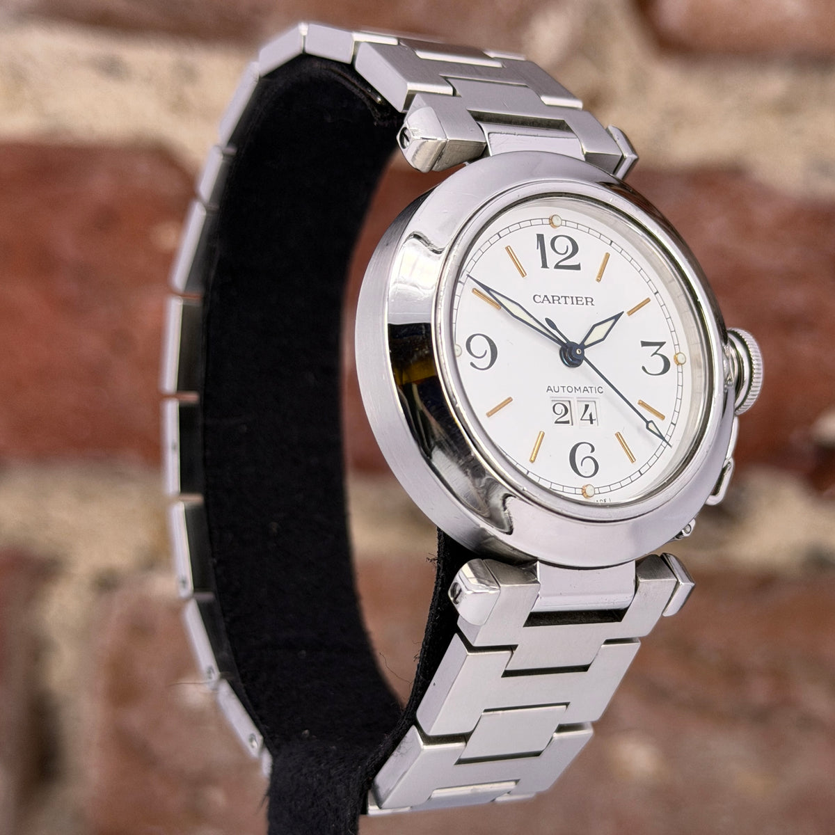 Cartier Pasha C  - Weißes Zifferblatt, Modell 2000, Ref. W31044M7