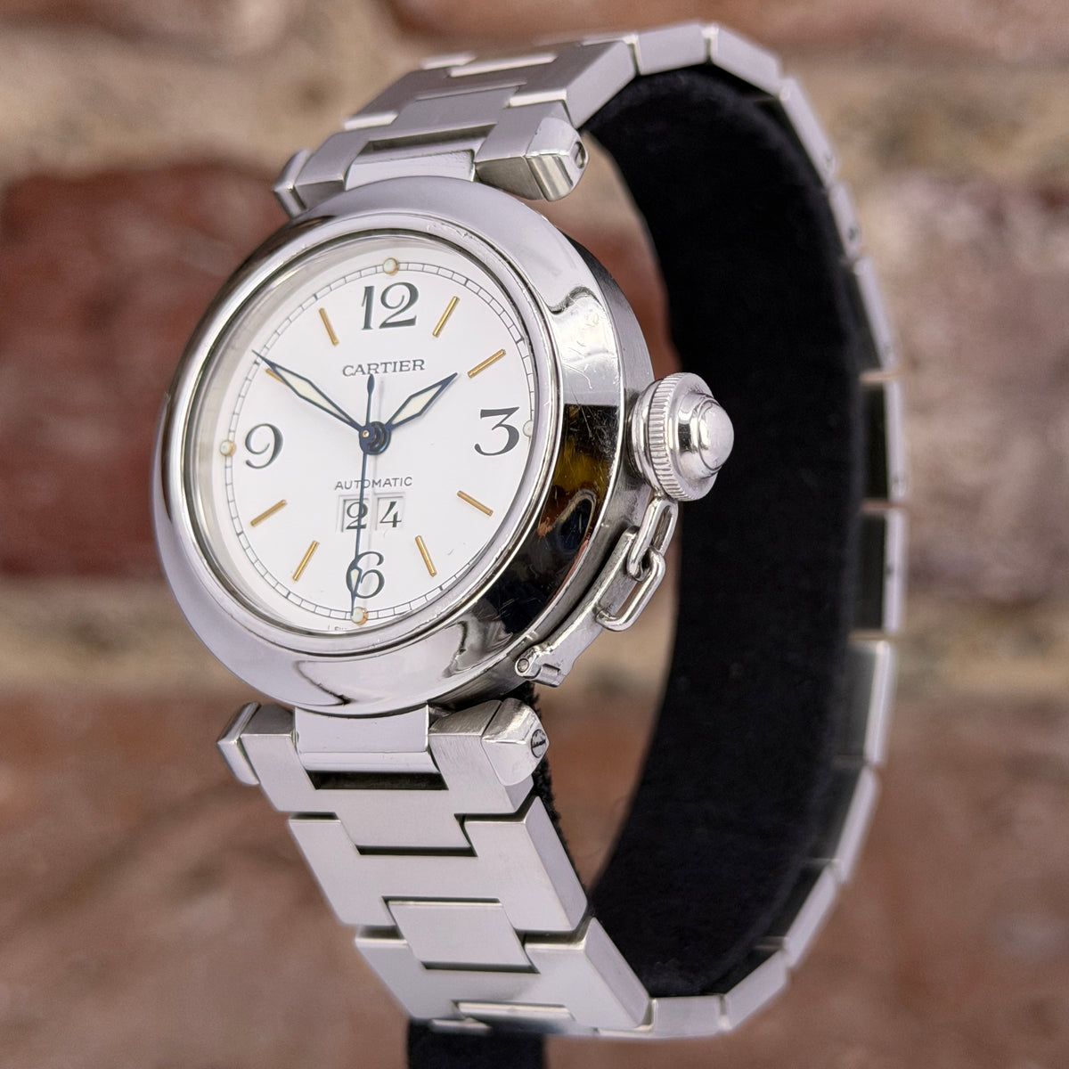 Cartier Pasha C  - Weißes Zifferblatt, Modell 2000, Ref. W31044M7