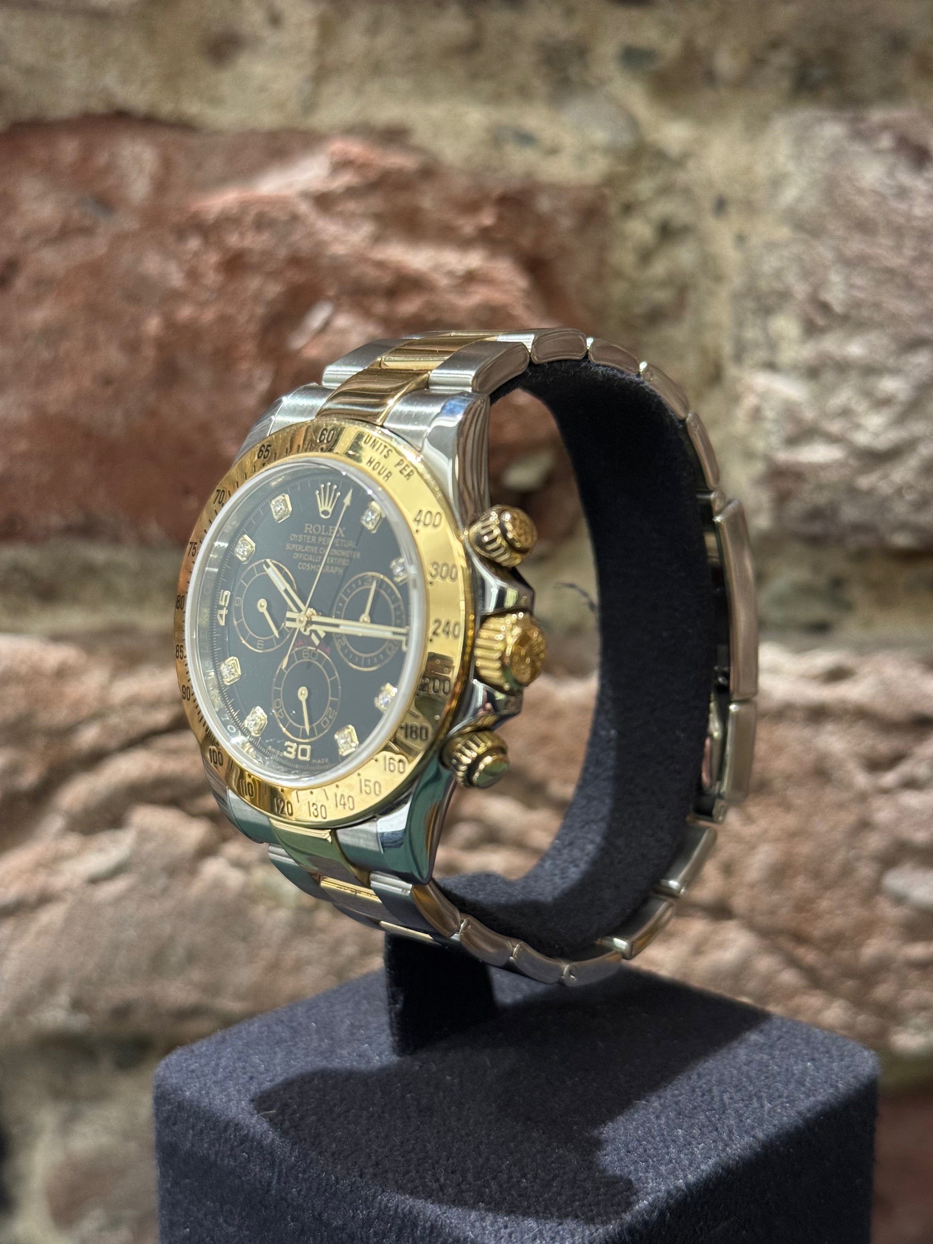 Rolex Daytona 40 - Zifferblatt Schwarz mit Diamanten, Modell 2014, Ref. 116523