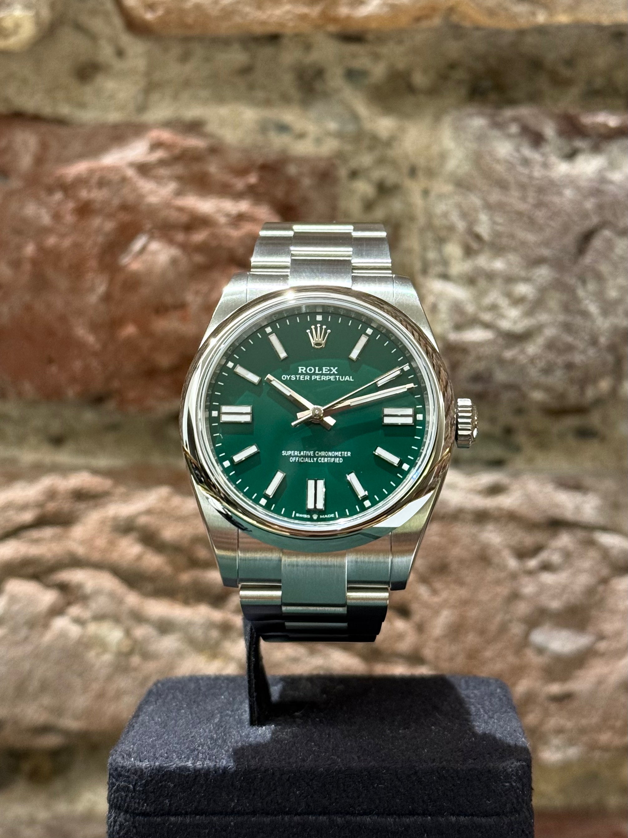 Rolex Oyster Perpetual 41, Grünes Zifferblatt, Modell 2025, Ref.134300