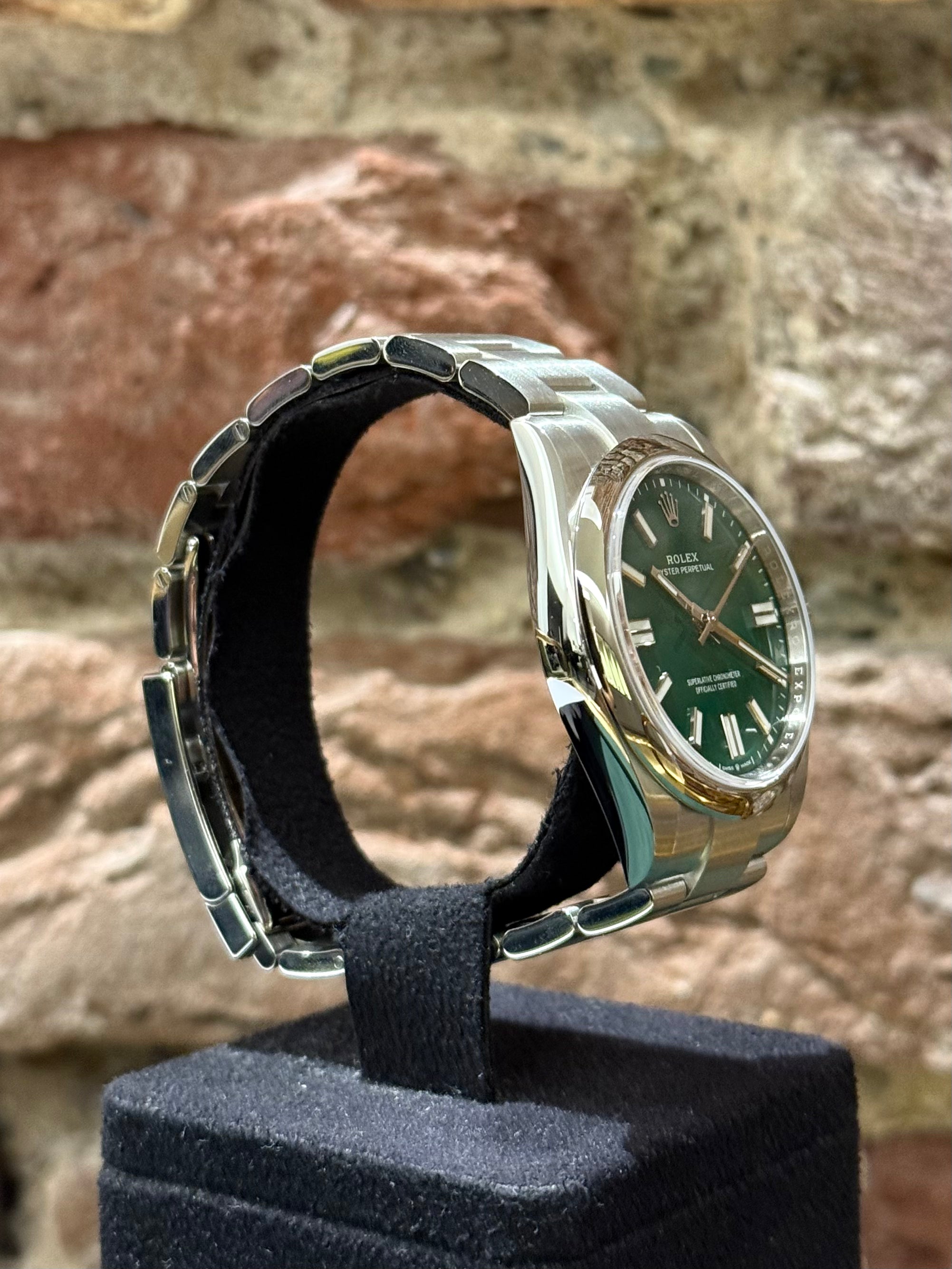 Rolex Oyster Perpetual 41, Grünes Zifferblatt, Modell 2025, Ref.134300