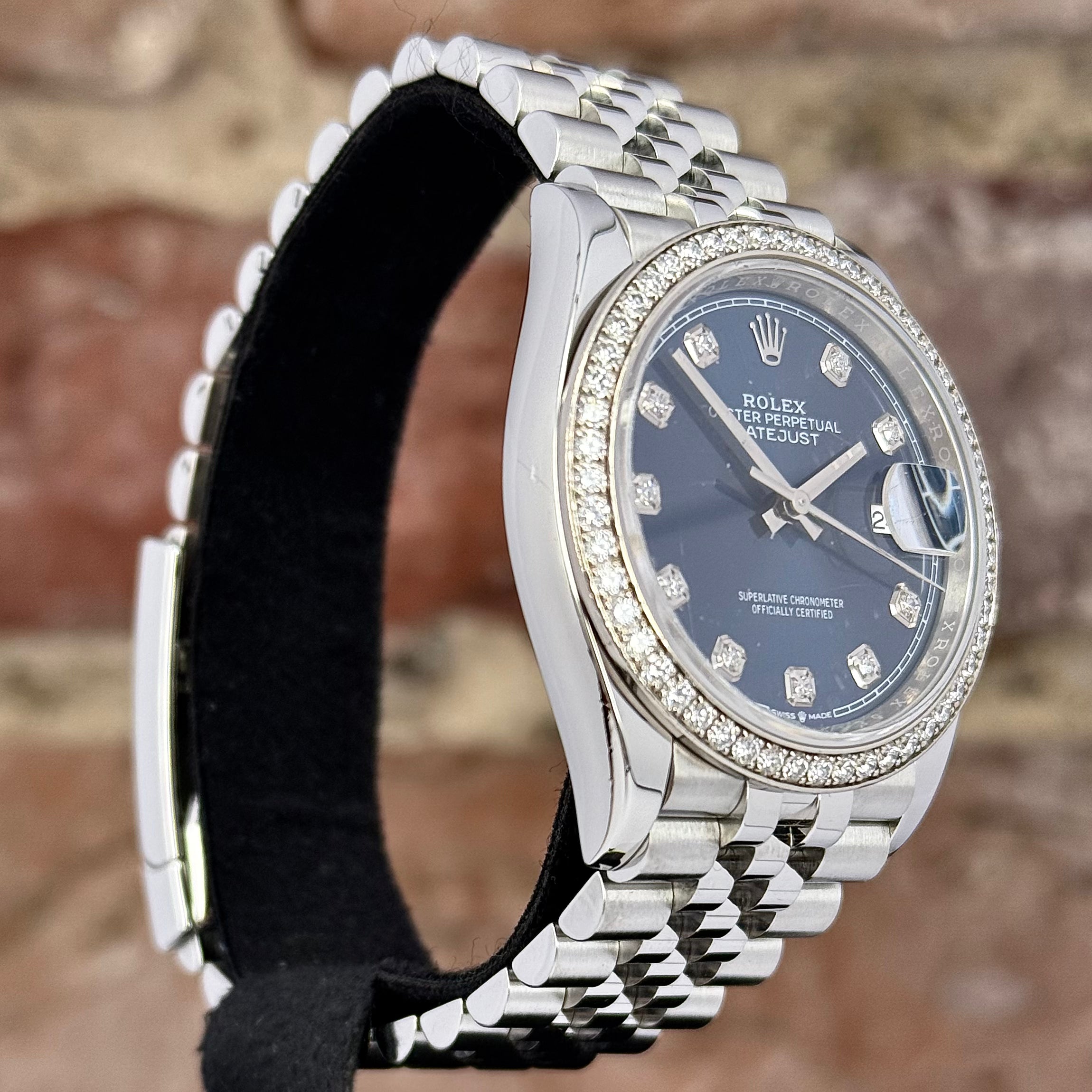 Rolex Datejust 36 - Blaues Zifferblatt mit Diamanten, Modell 2019, Ref.126284RBR