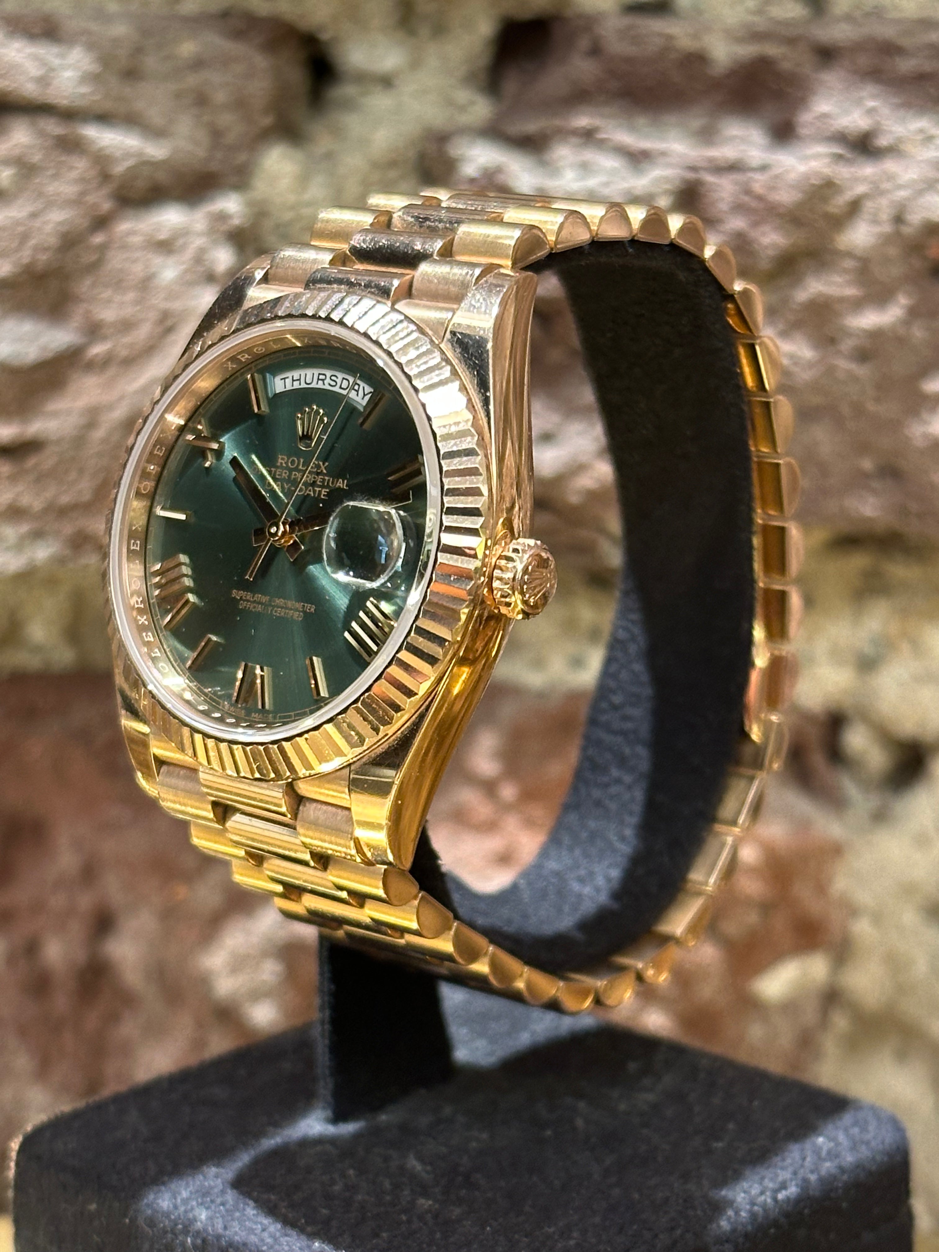 Rolex Day Date 40 – Grünes Zifferblatt , Modell 2018, Ref. 228235