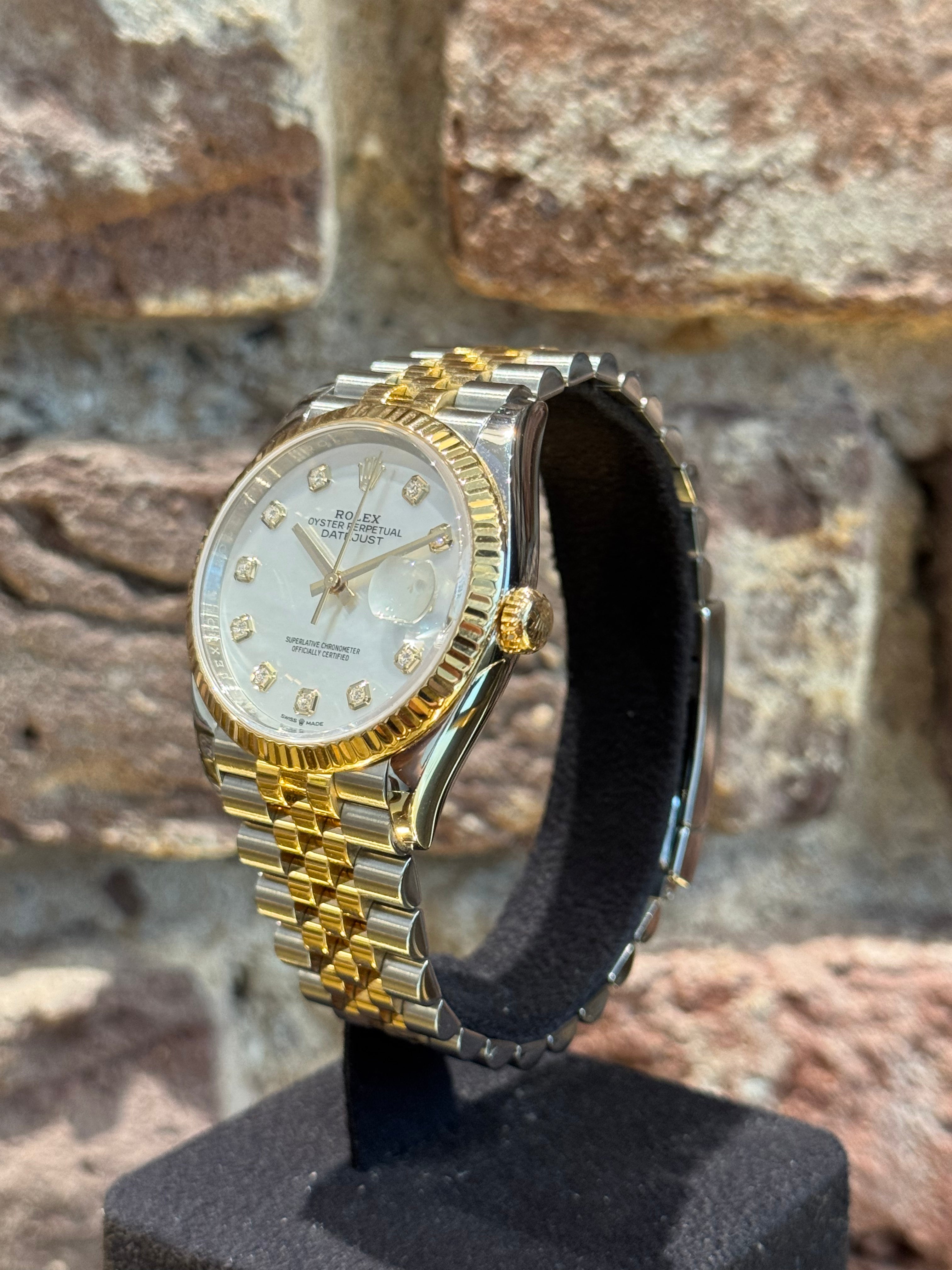 Rolex Datejust 36 - Perlmutt Zifferblatt MOP, Modell 2022, Ref.126233