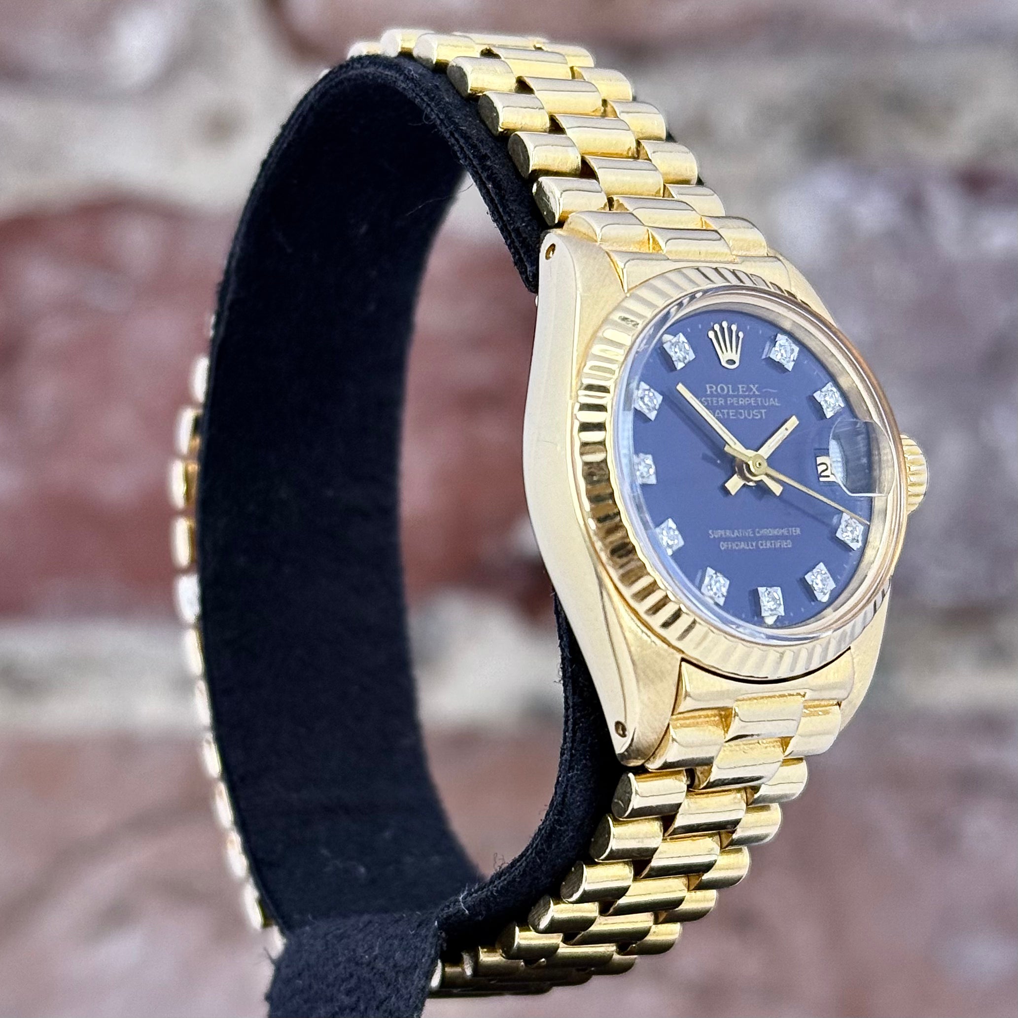 Rolex Datejust 26, Blaues Zifferblatt mit Diamanten, Ref.6917