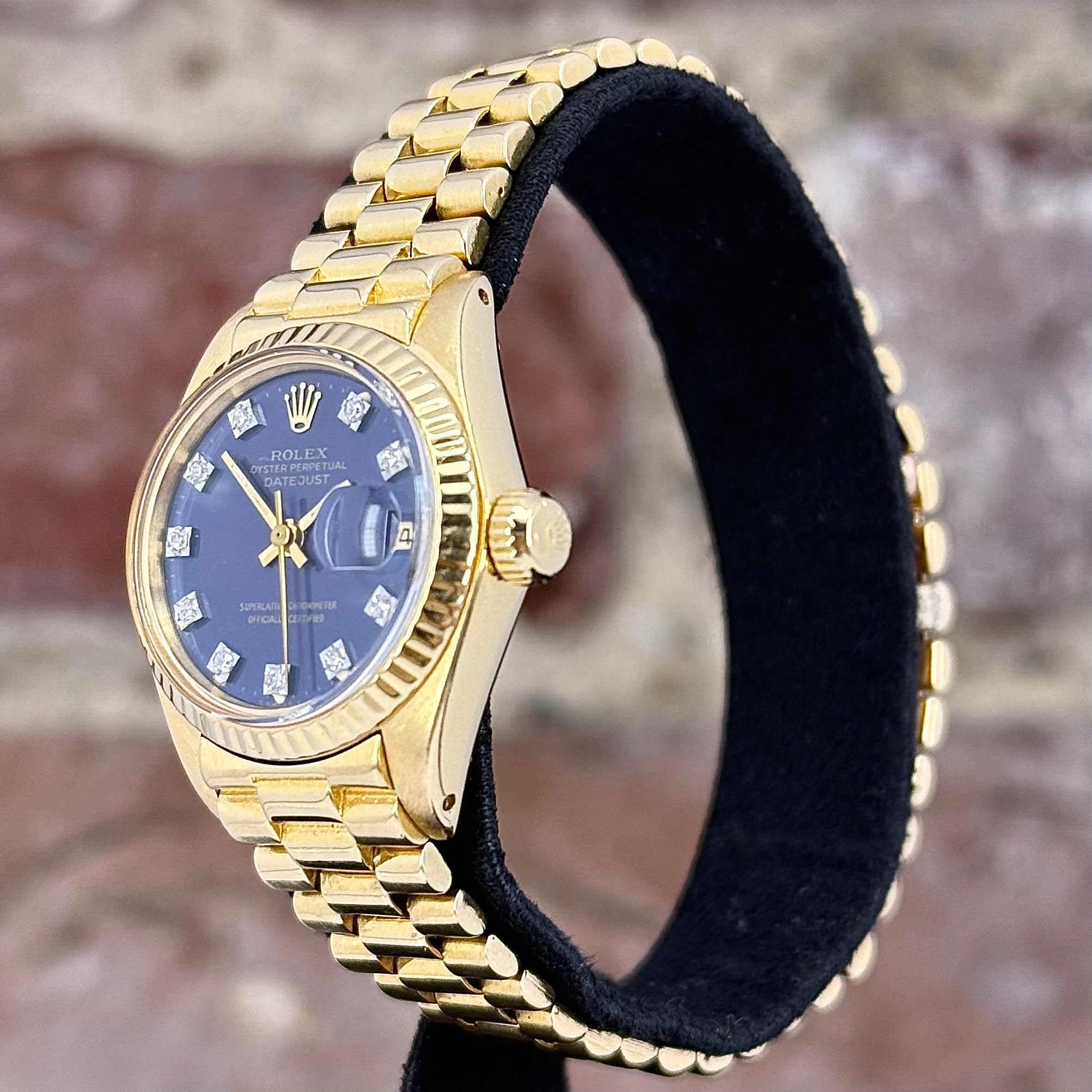Rolex Datejust 26, Blaues Zifferblatt mit Diamanten, Ref.6917
