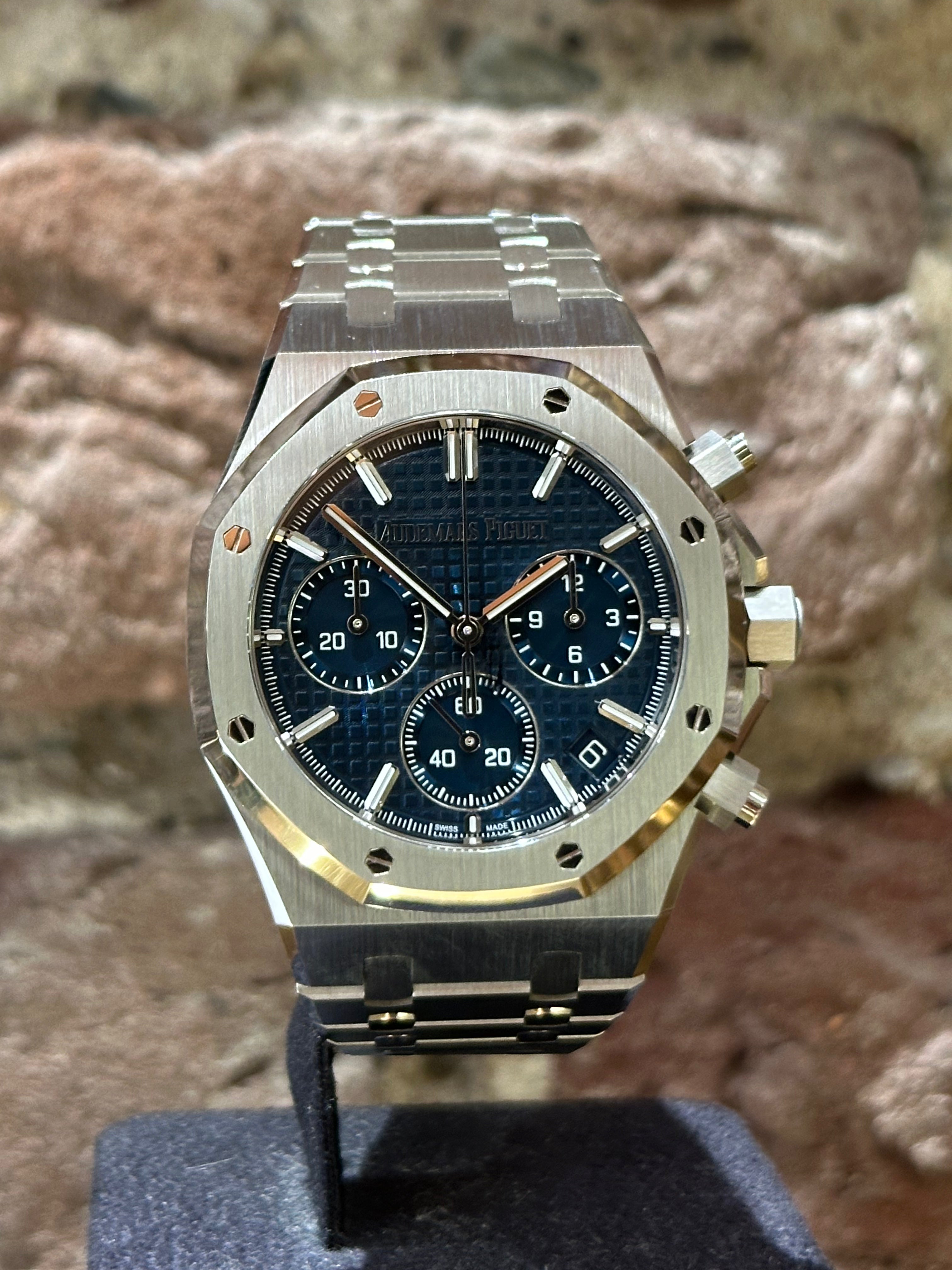 Audemars Piguet Royal Oak Chronograph - Blaues Zifferblatt, Modell 2023, Ref. 26240ST.OO.1320ST.01