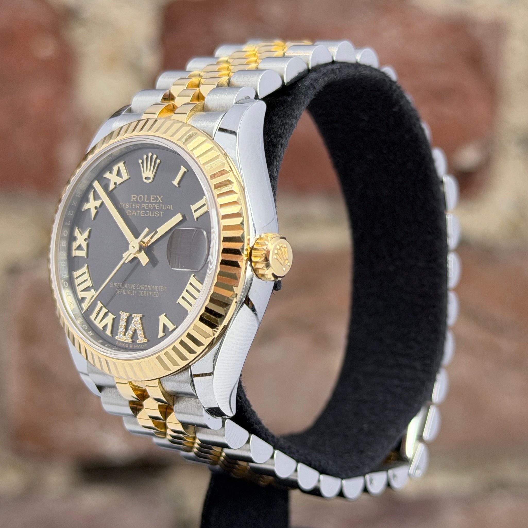 Rolex Datejust 31 - Dark Grey Zifferblatt mit Diamanten, Modell 2025, Ref.278273