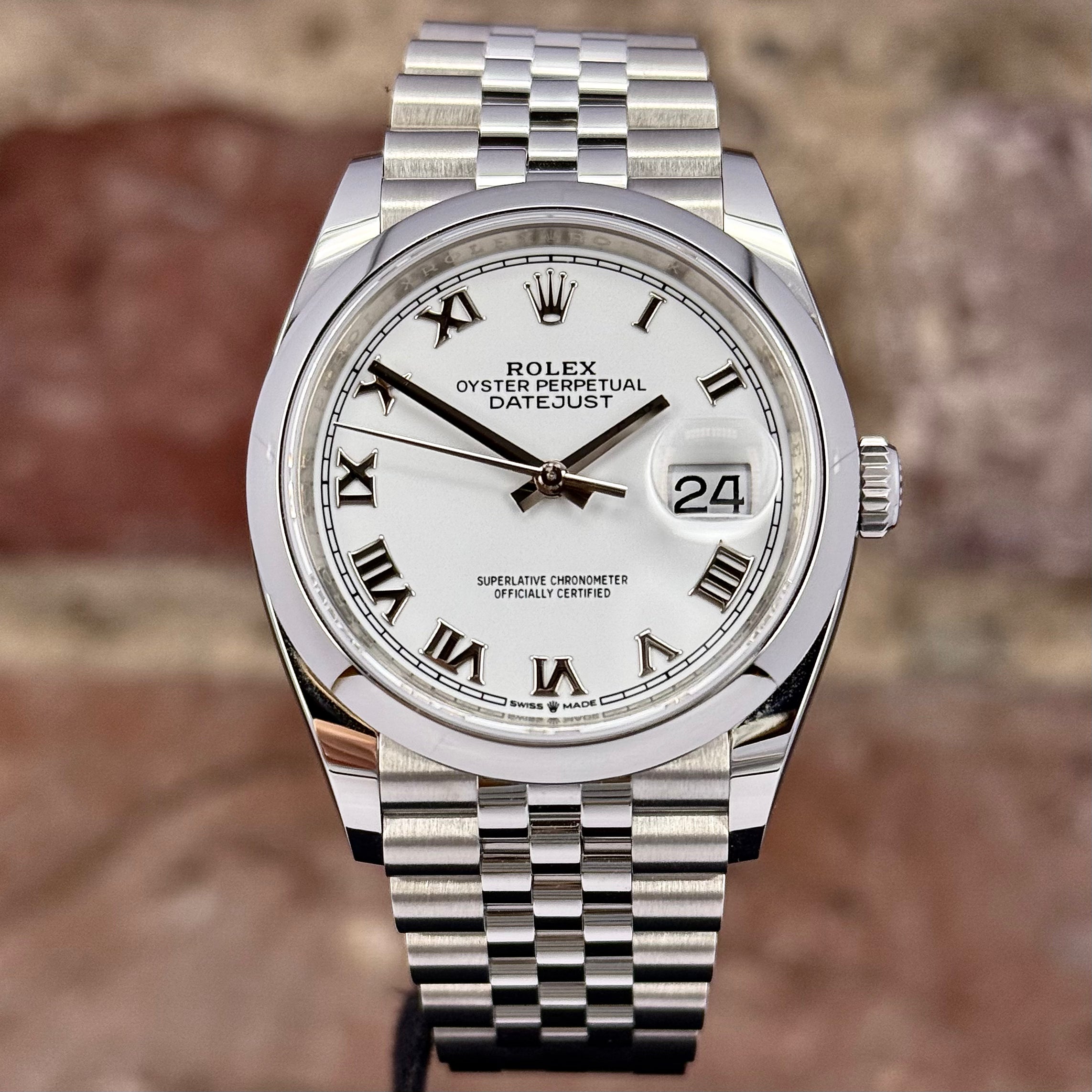 Rolex Datejust 36 - Zifferblatt Weiß Römisch, Modell 2020, Ref. 126200